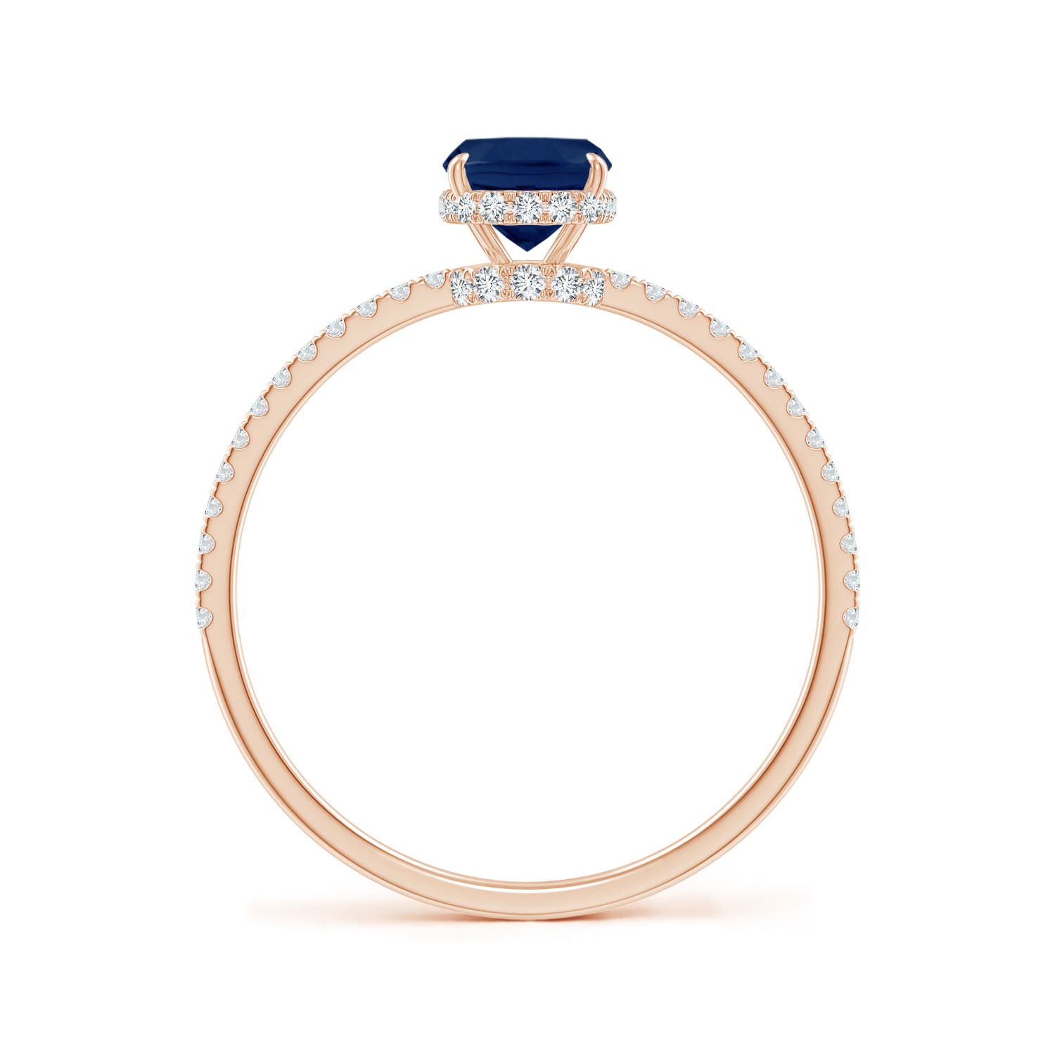 A - Blue Sapphire / 1.3 CT / 14 KT Rose Gold