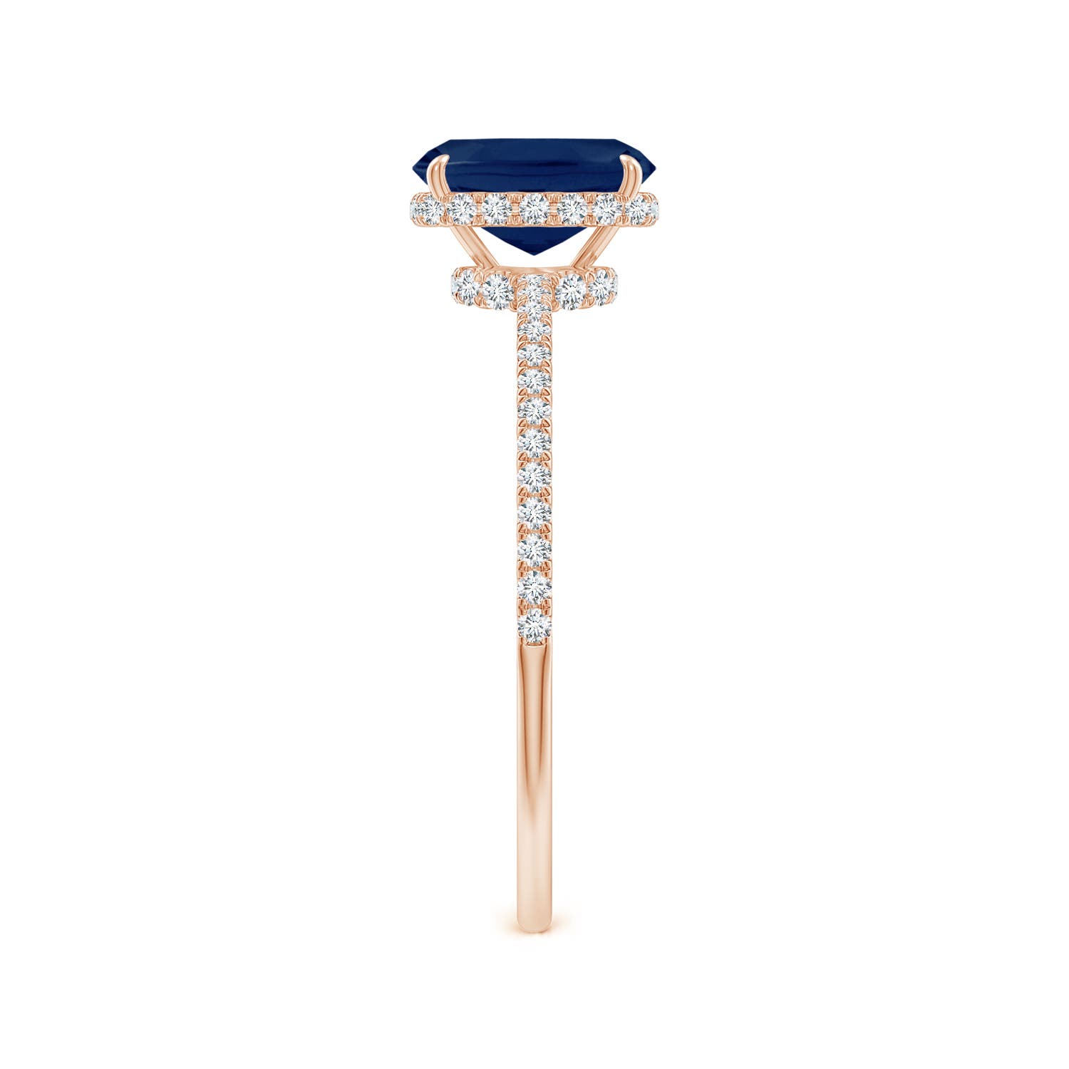 A - Blue Sapphire / 1.3 CT / 14 KT Rose Gold