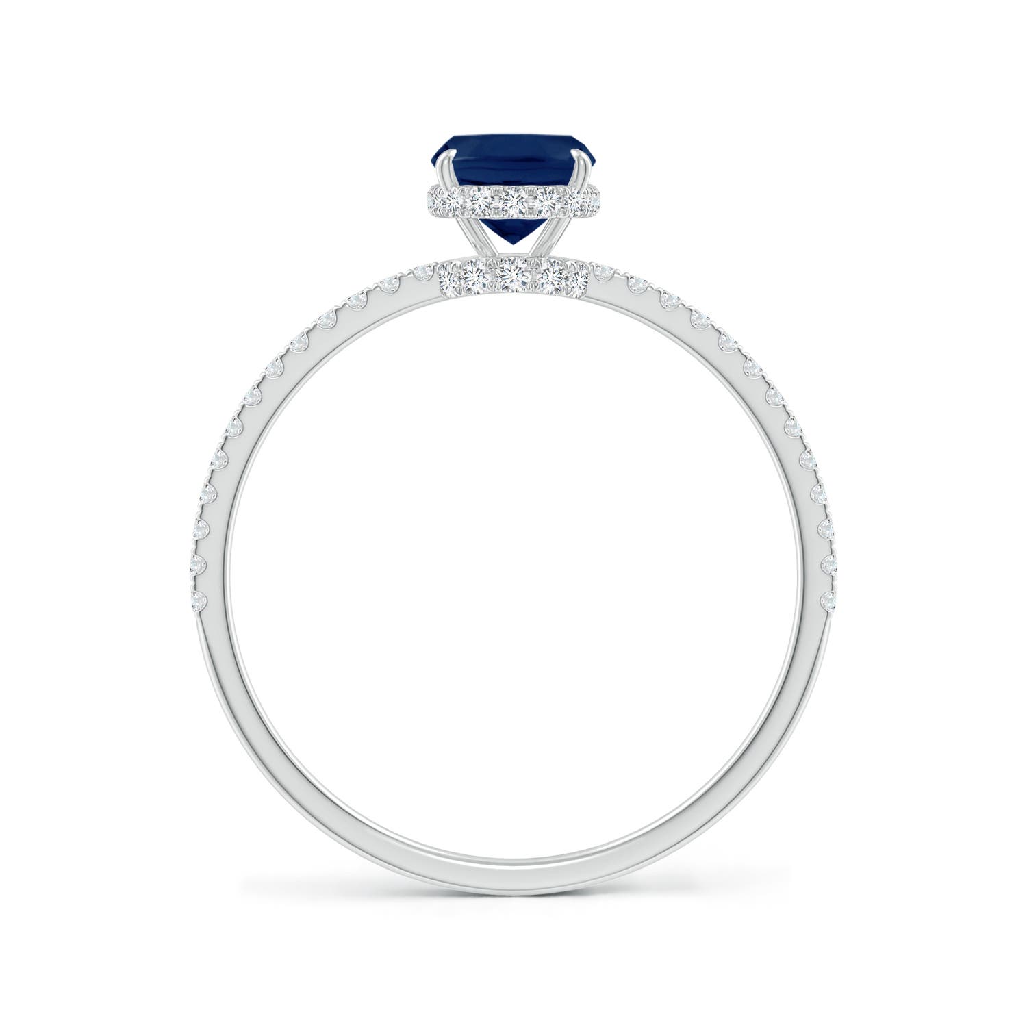 A - Blue Sapphire / 1.3 CT / 14 KT White Gold