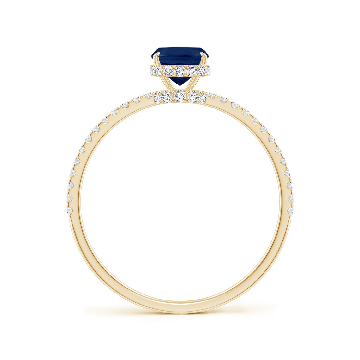 A - Blue Sapphire / 1.3 CT / 14 KT Yellow Gold