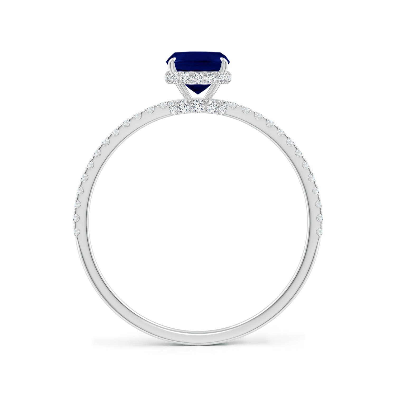 AA - Blue Sapphire / 1.3 CT / 14 KT White Gold