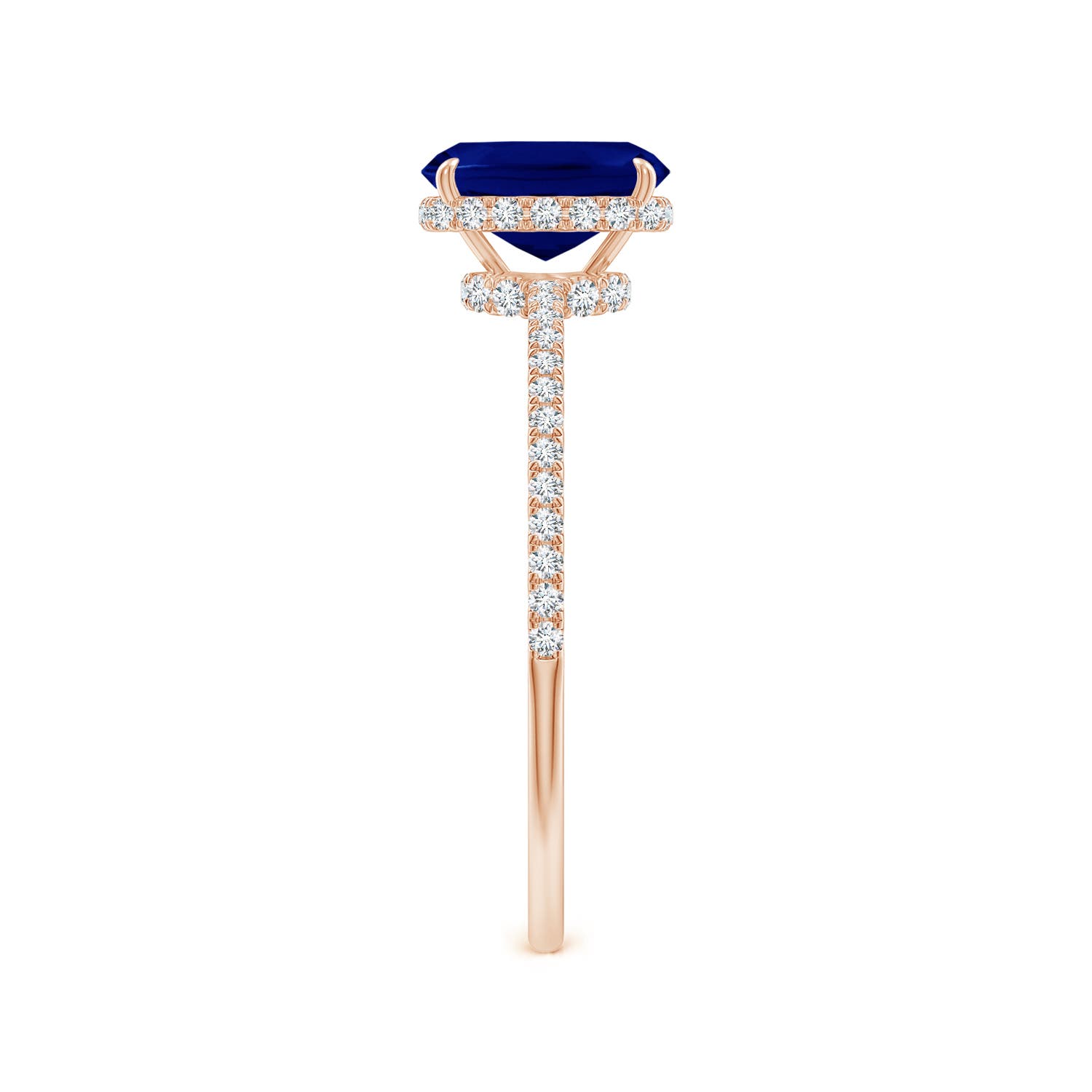 AAA - Blue Sapphire / 1.3 CT / 14 KT Rose Gold