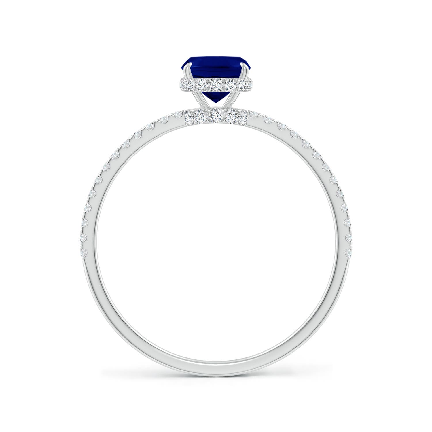 AAA - Blue Sapphire / 1.3 CT / 14 KT White Gold