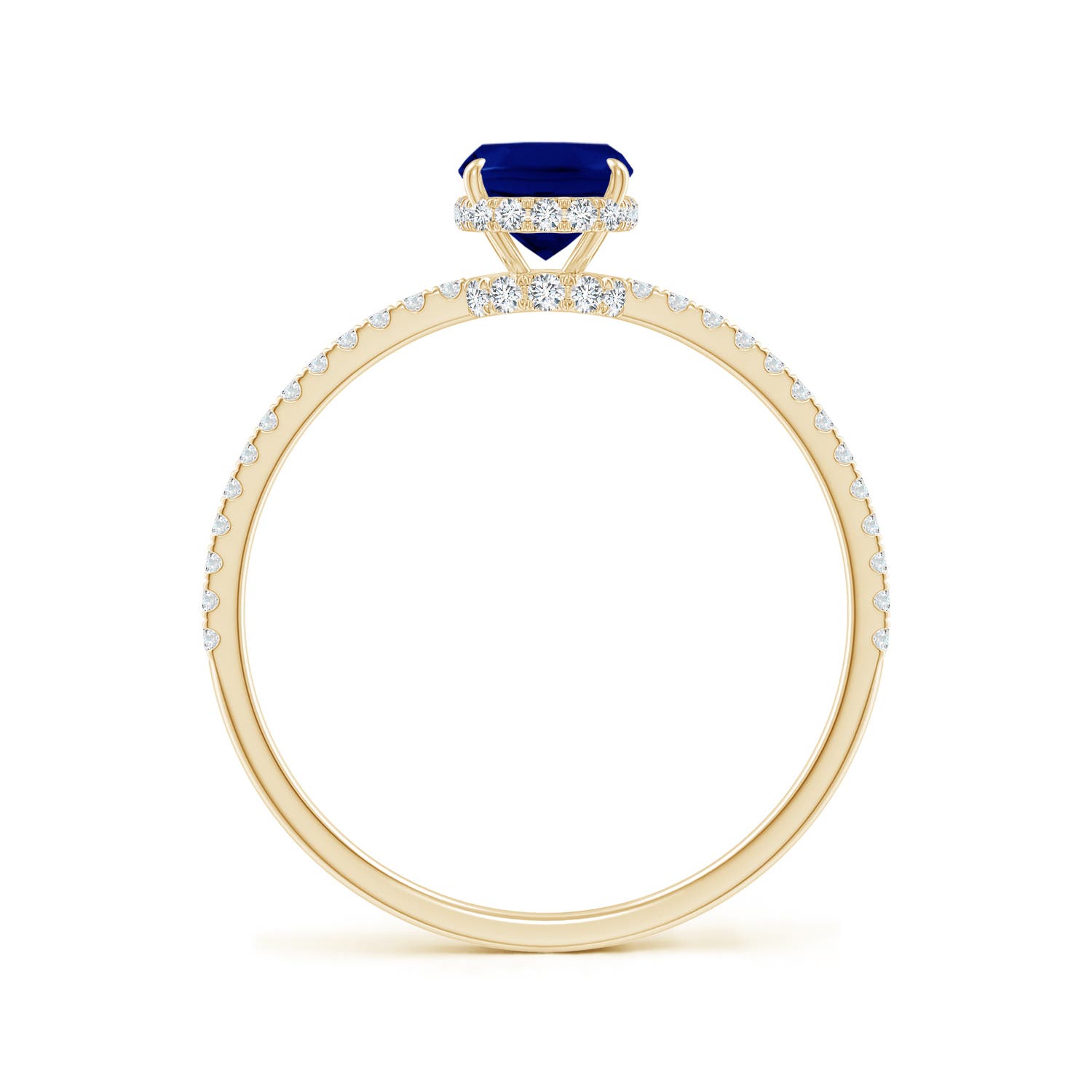 AAA - Blue Sapphire / 1.3 CT / 14 KT Yellow Gold