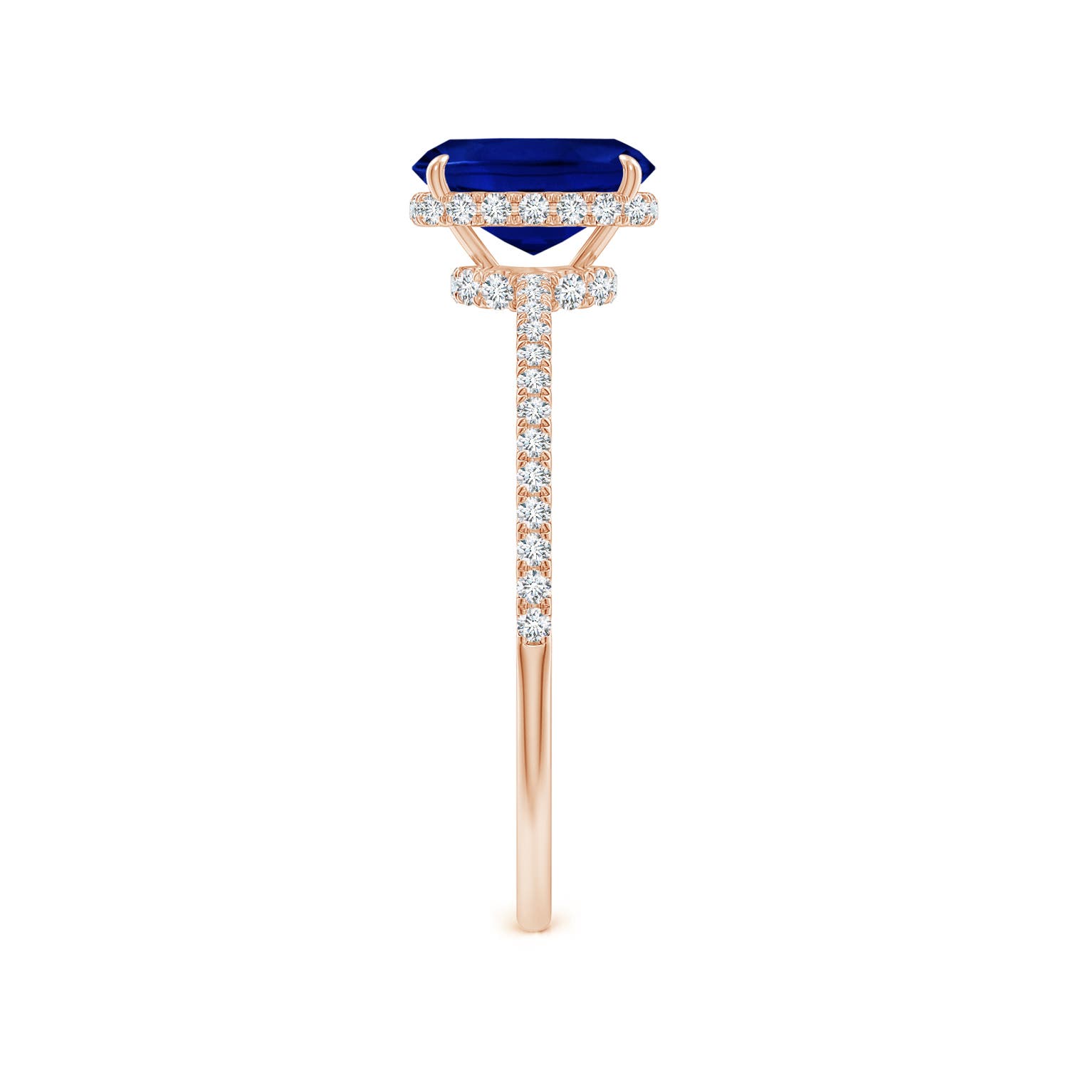 AAAA - Blue Sapphire / 1.3 CT / 14 KT Rose Gold