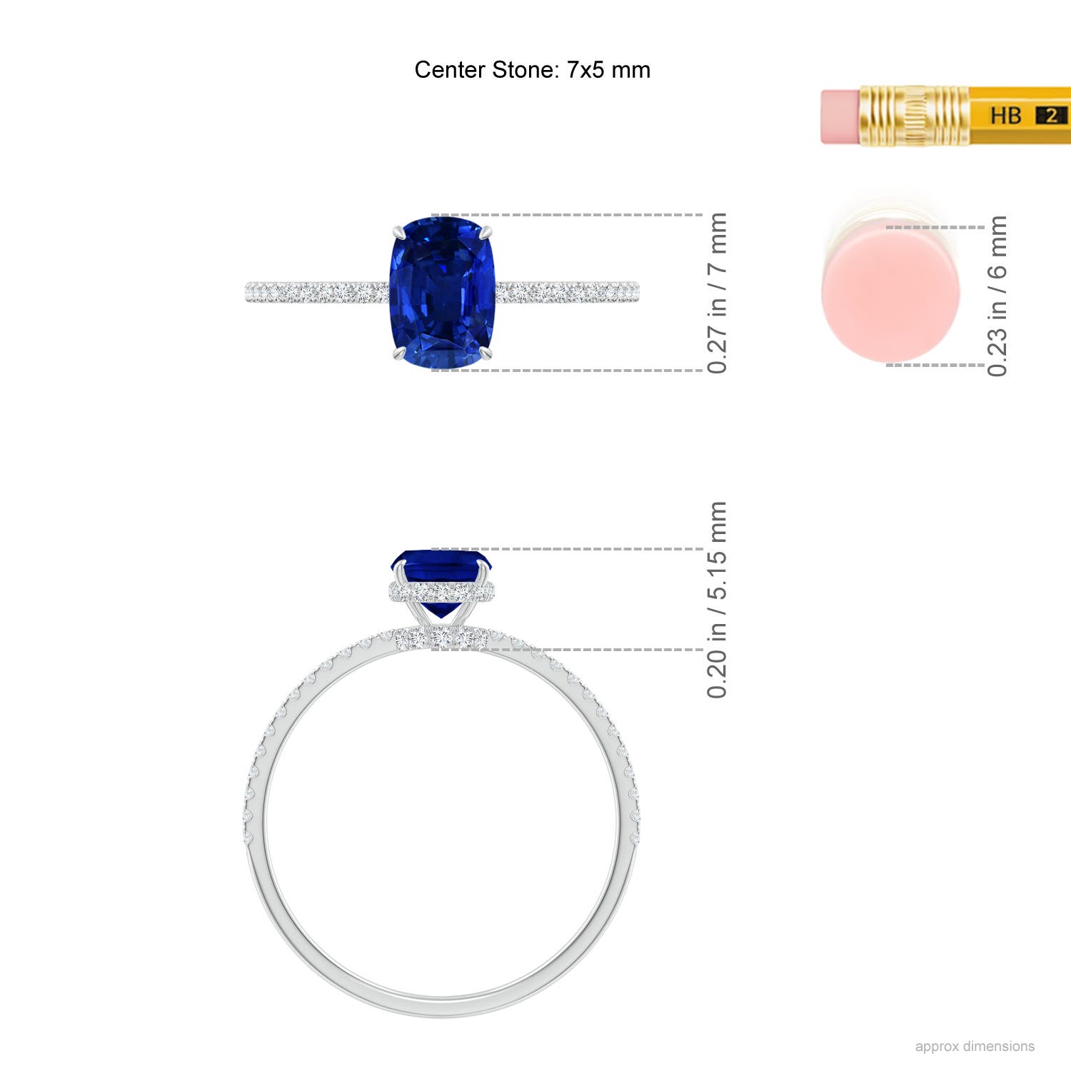 AAAA - Blue Sapphire / 1.3 CT / 14 KT White Gold