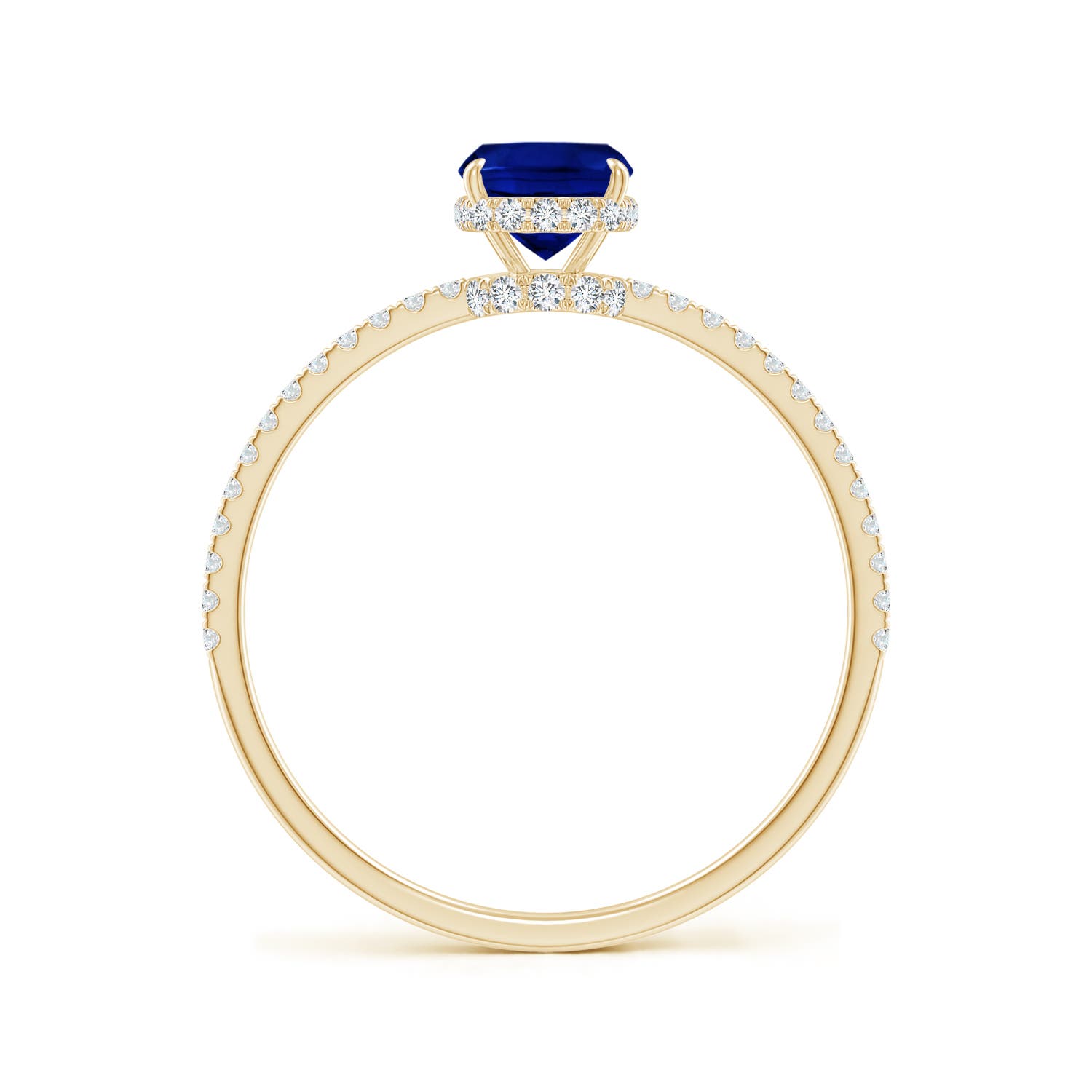 AAAA - Blue Sapphire / 1.3 CT / 14 KT Yellow Gold