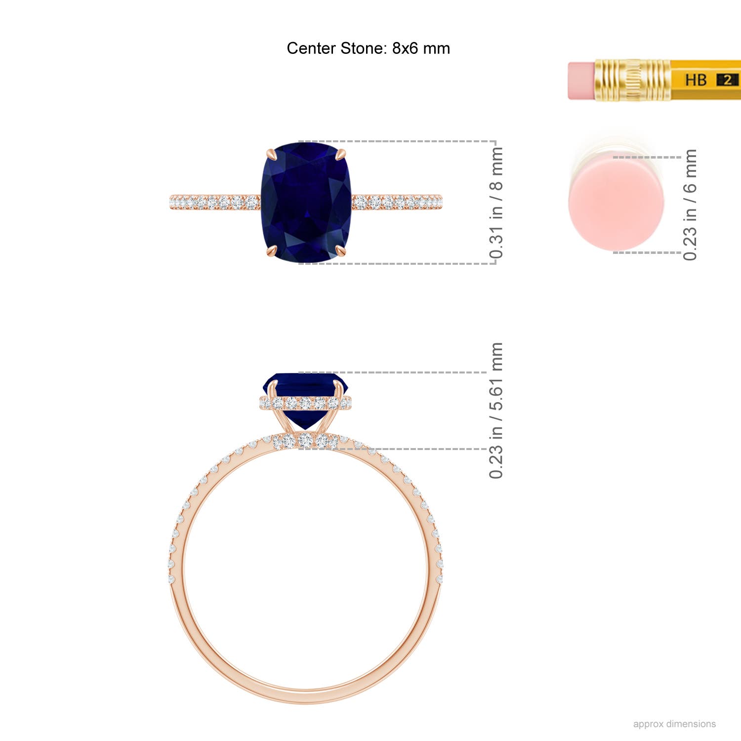 AA - Blue Sapphire / 1.81 CT / 14 KT Rose Gold