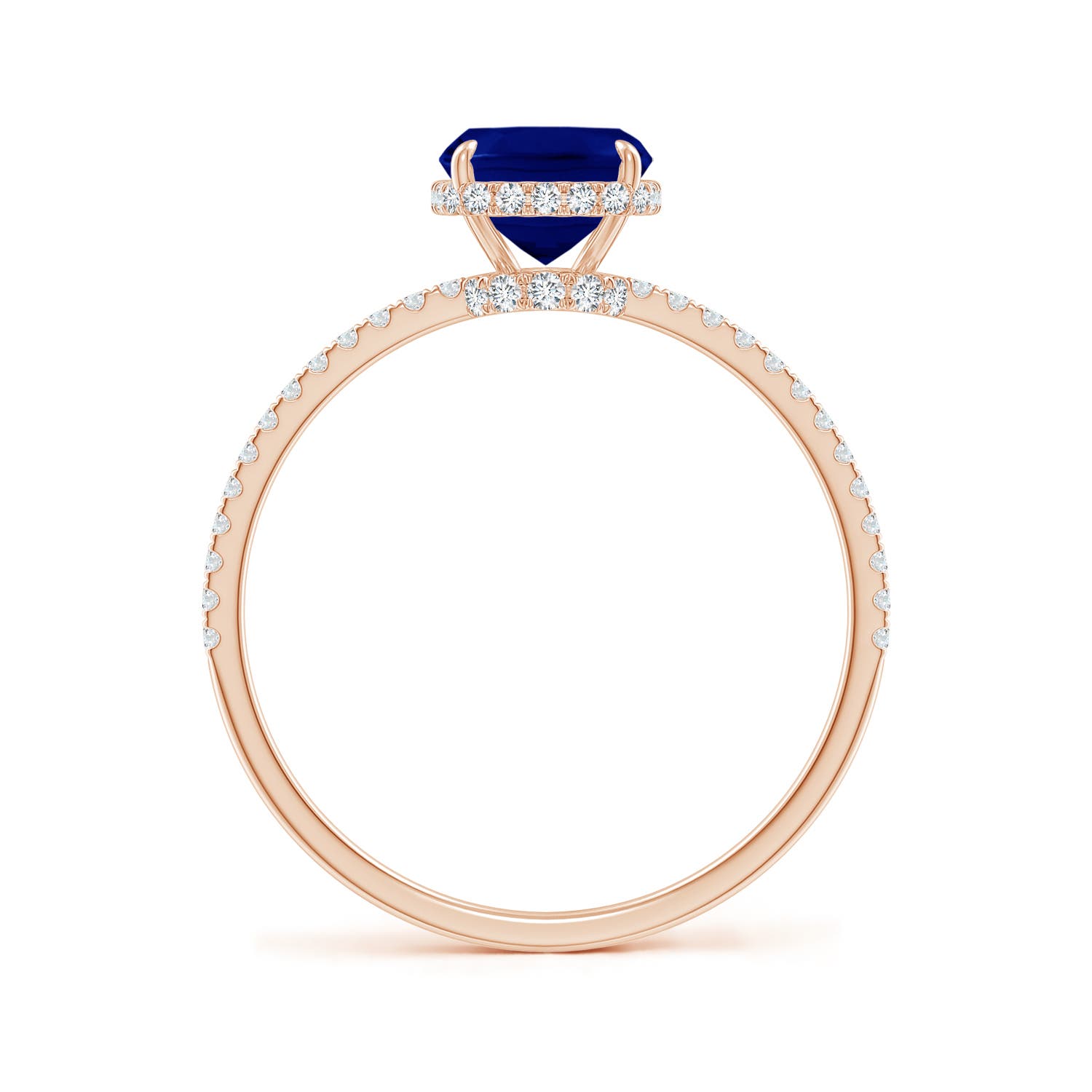 AAA - Blue Sapphire / 1.81 CT / 14 KT Rose Gold