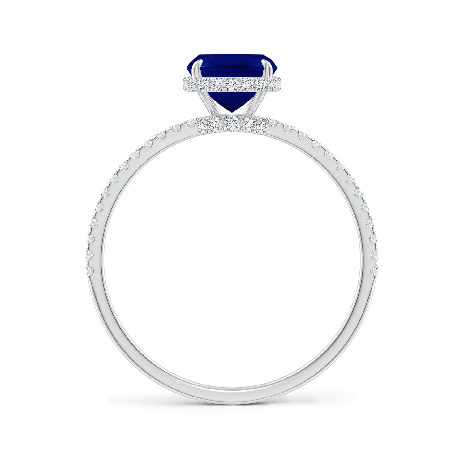 AAA - Blue Sapphire / 1.81 CT / 14 KT White Gold