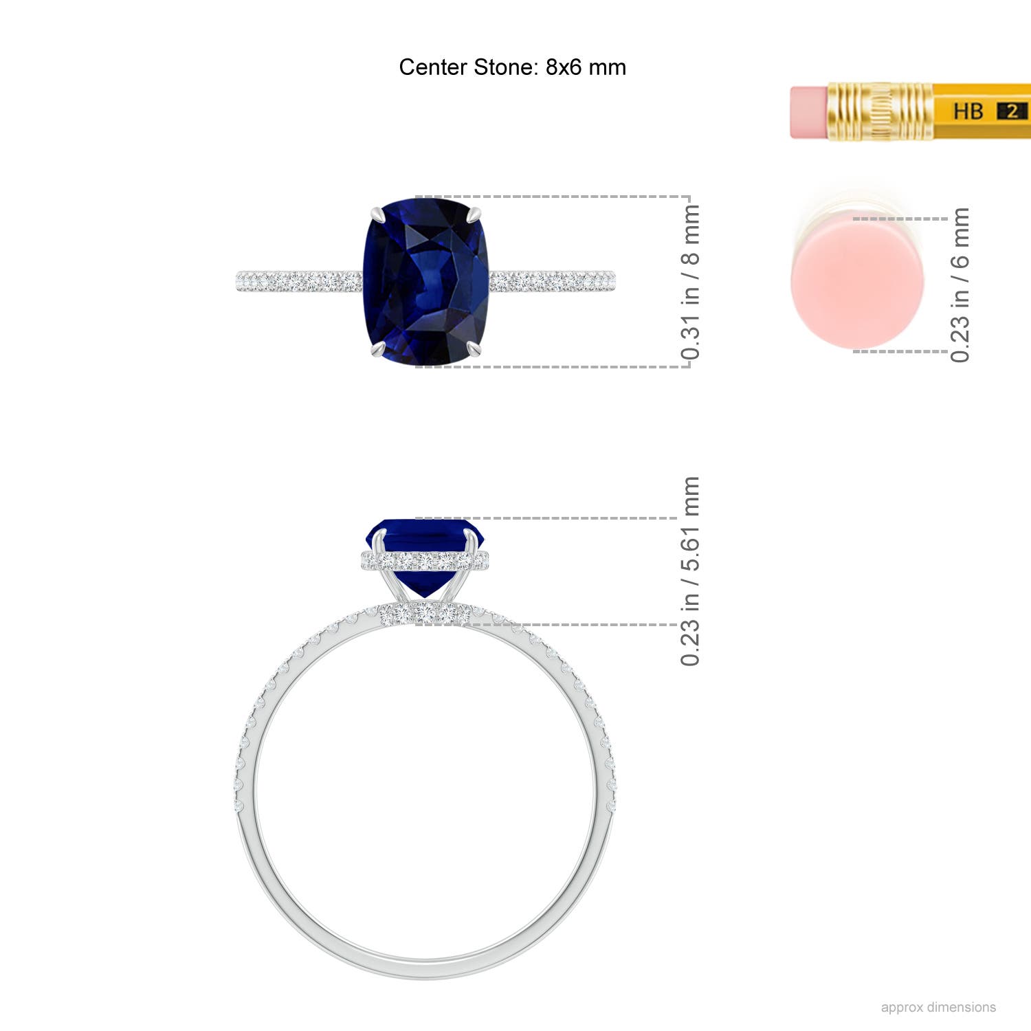 AAA - Blue Sapphire / 1.81 CT / 14 KT White Gold