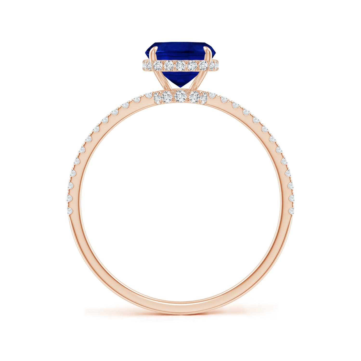 AAAA - Blue Sapphire / 1.81 CT / 14 KT Rose Gold