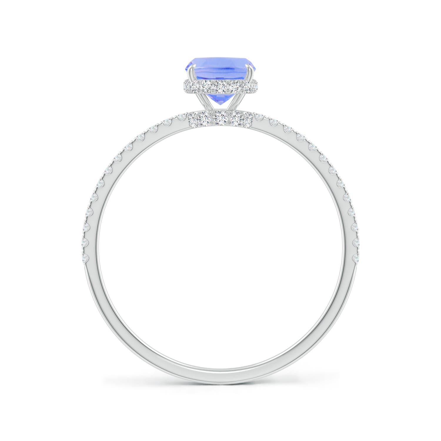 A - Tanzanite / 1.22 CT / 14 KT White Gold