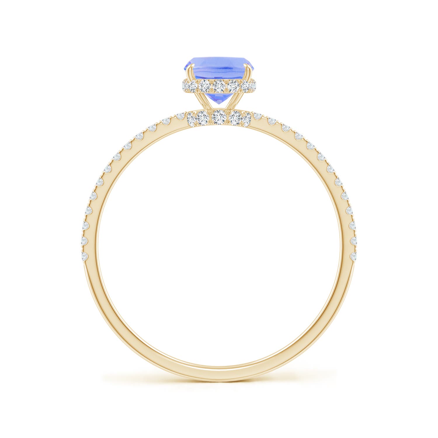 A - Tanzanite / 1.22 CT / 14 KT Yellow Gold