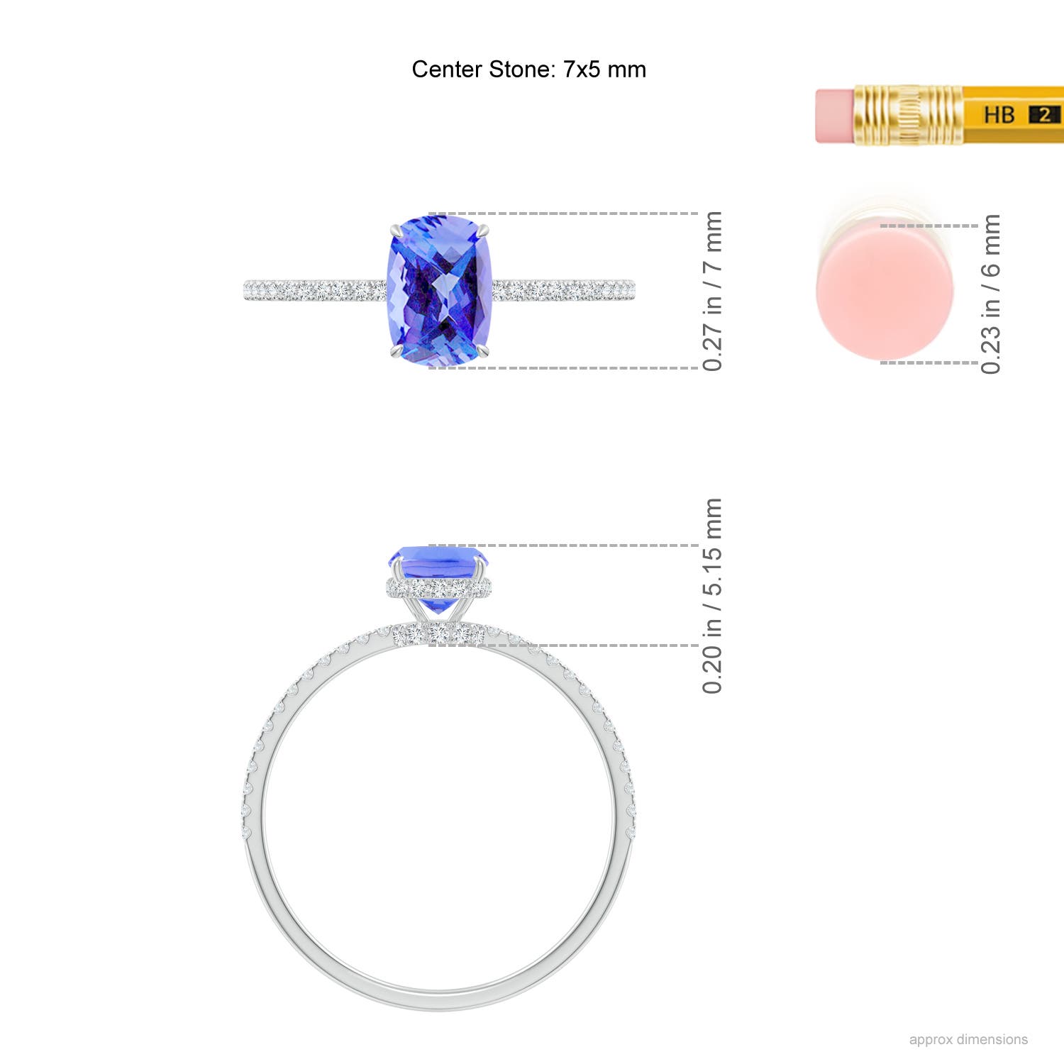 AA - Tanzanite / 1.22 CT / 14 KT White Gold