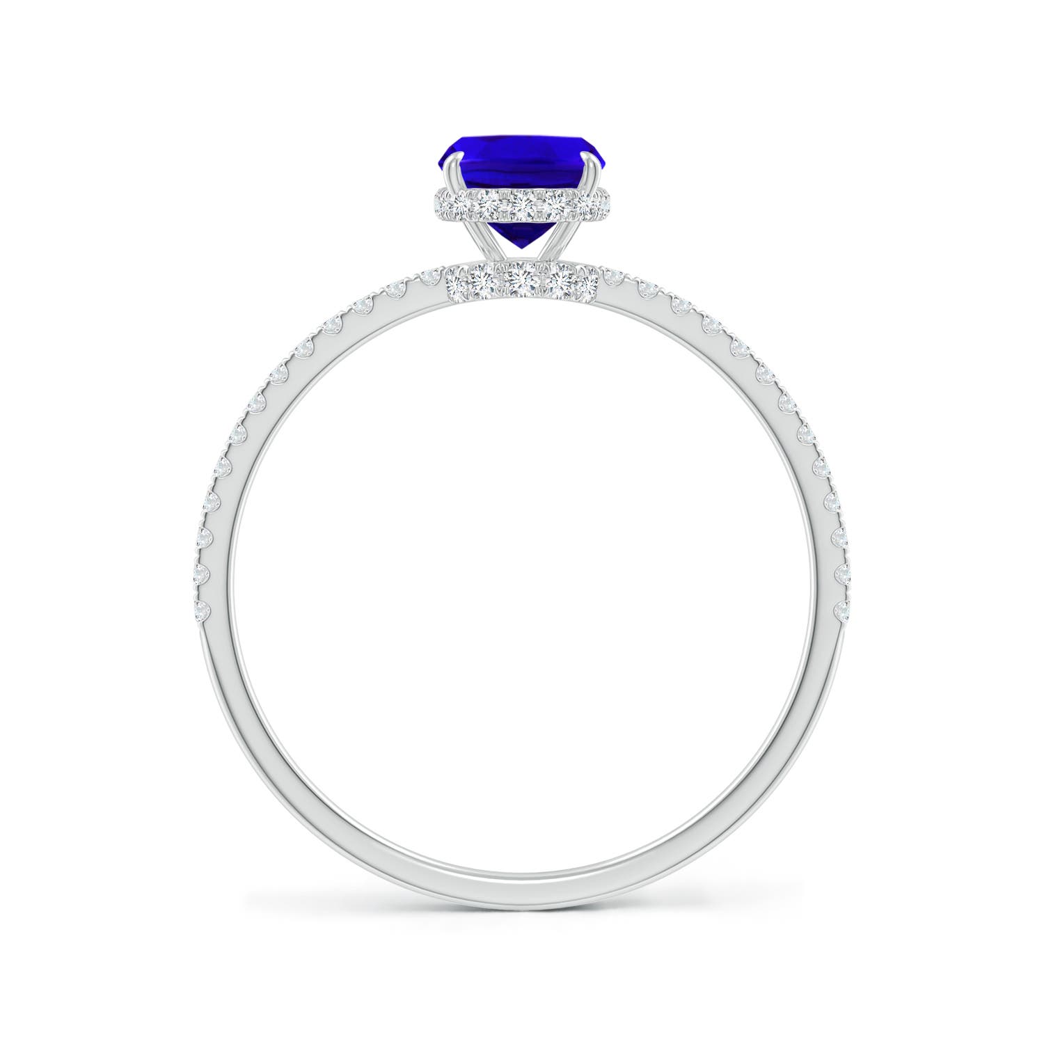 AAAA - Tanzanite / 1.22 CT / 14 KT White Gold