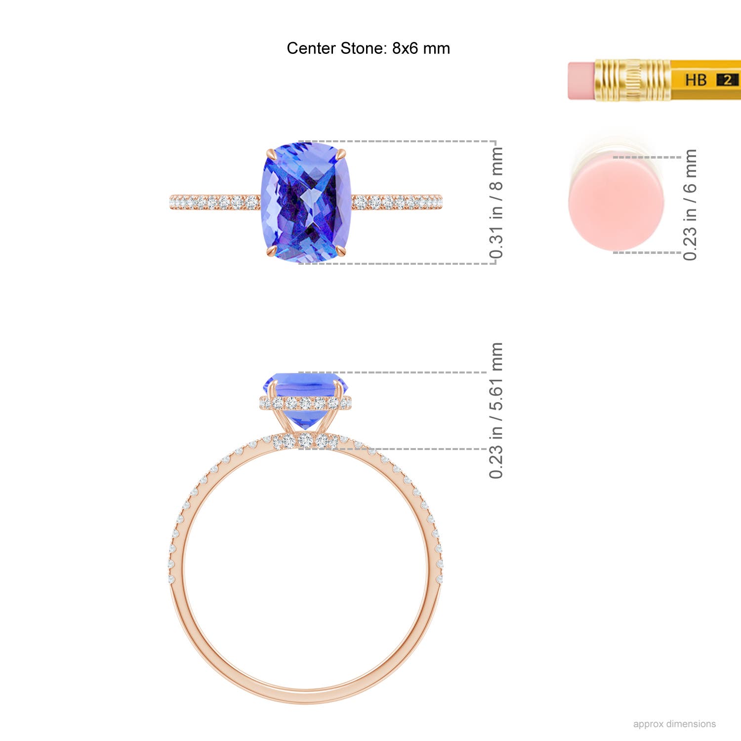 AA - Tanzanite / 1.88 CT / 14 KT Rose Gold