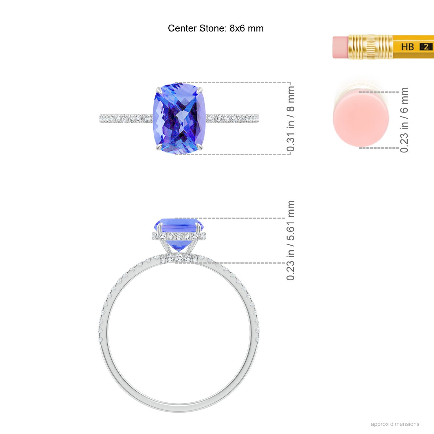 AA - Tanzanite / 1.88 CT / 14 KT White Gold