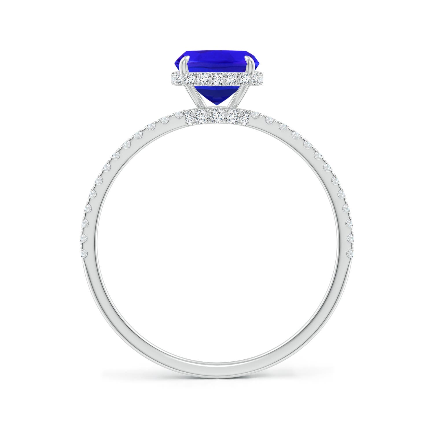 AAA - Tanzanite / 1.88 CT / 14 KT White Gold