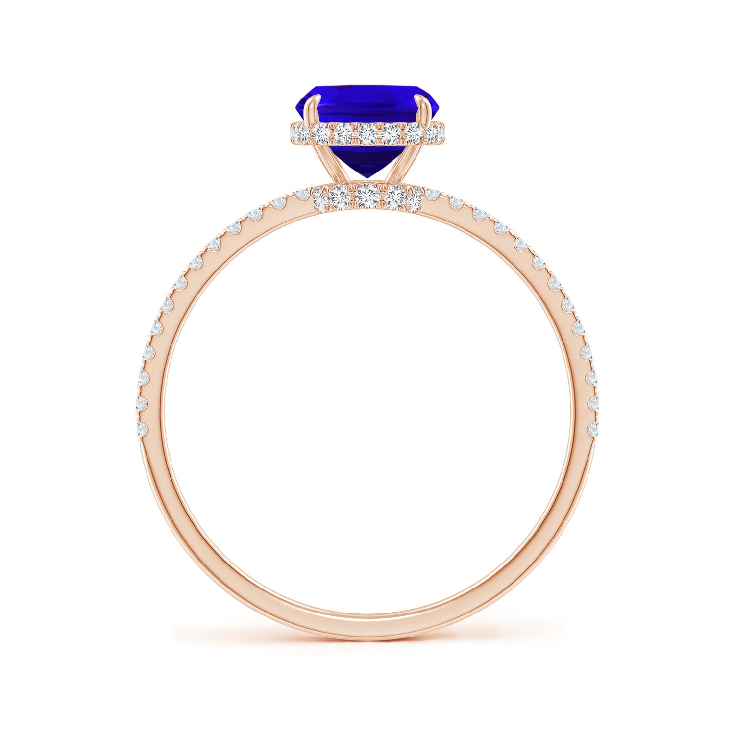 AAAA - Tanzanite / 1.88 CT / 14 KT Rose Gold