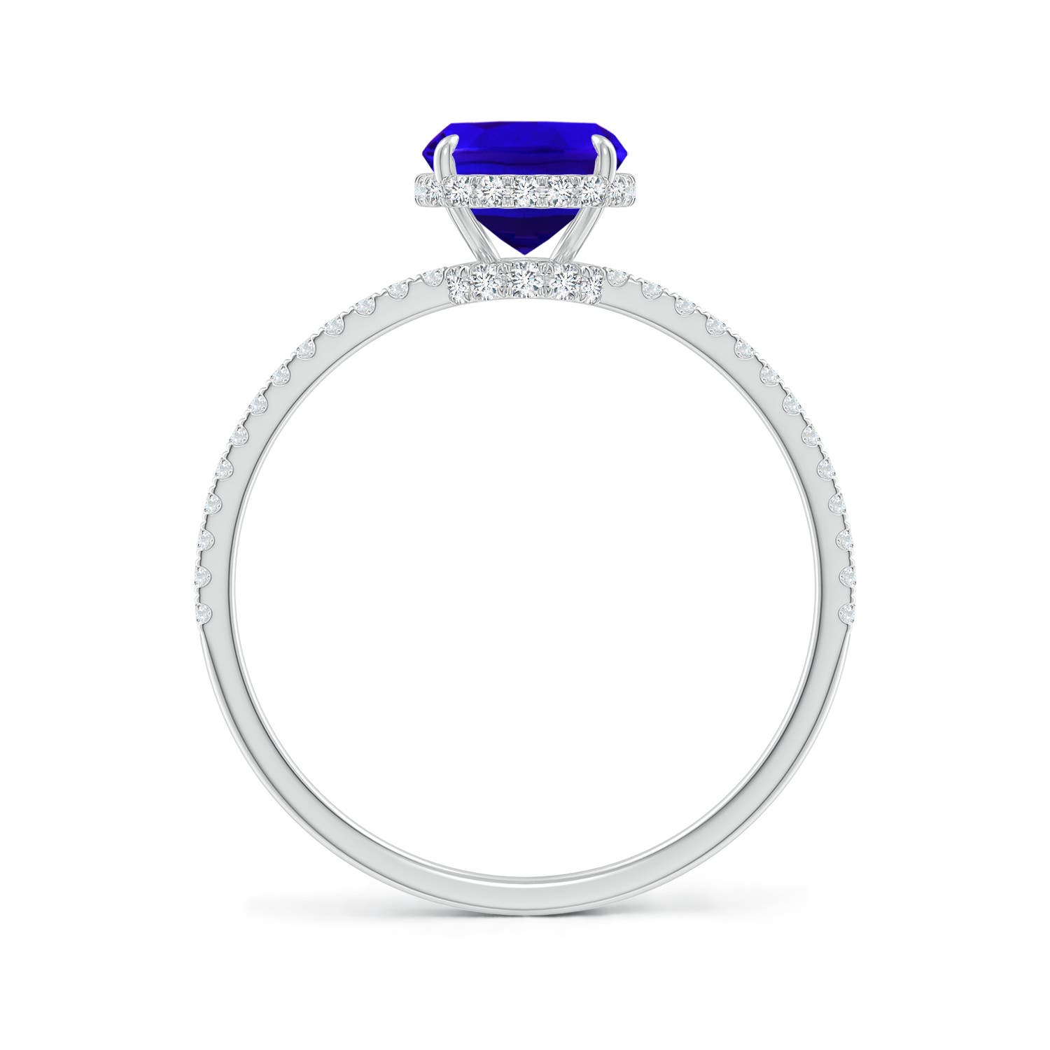 AAAA - Tanzanite / 1.88 CT / 14 KT White Gold