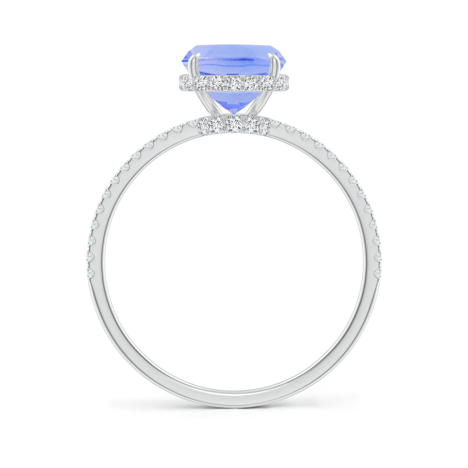 A - Tanzanite / 2.8 CT / 14 KT White Gold