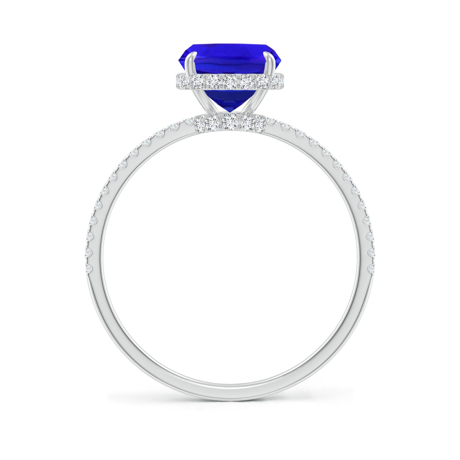 AAA - Tanzanite / 2.8 CT / 14 KT White Gold