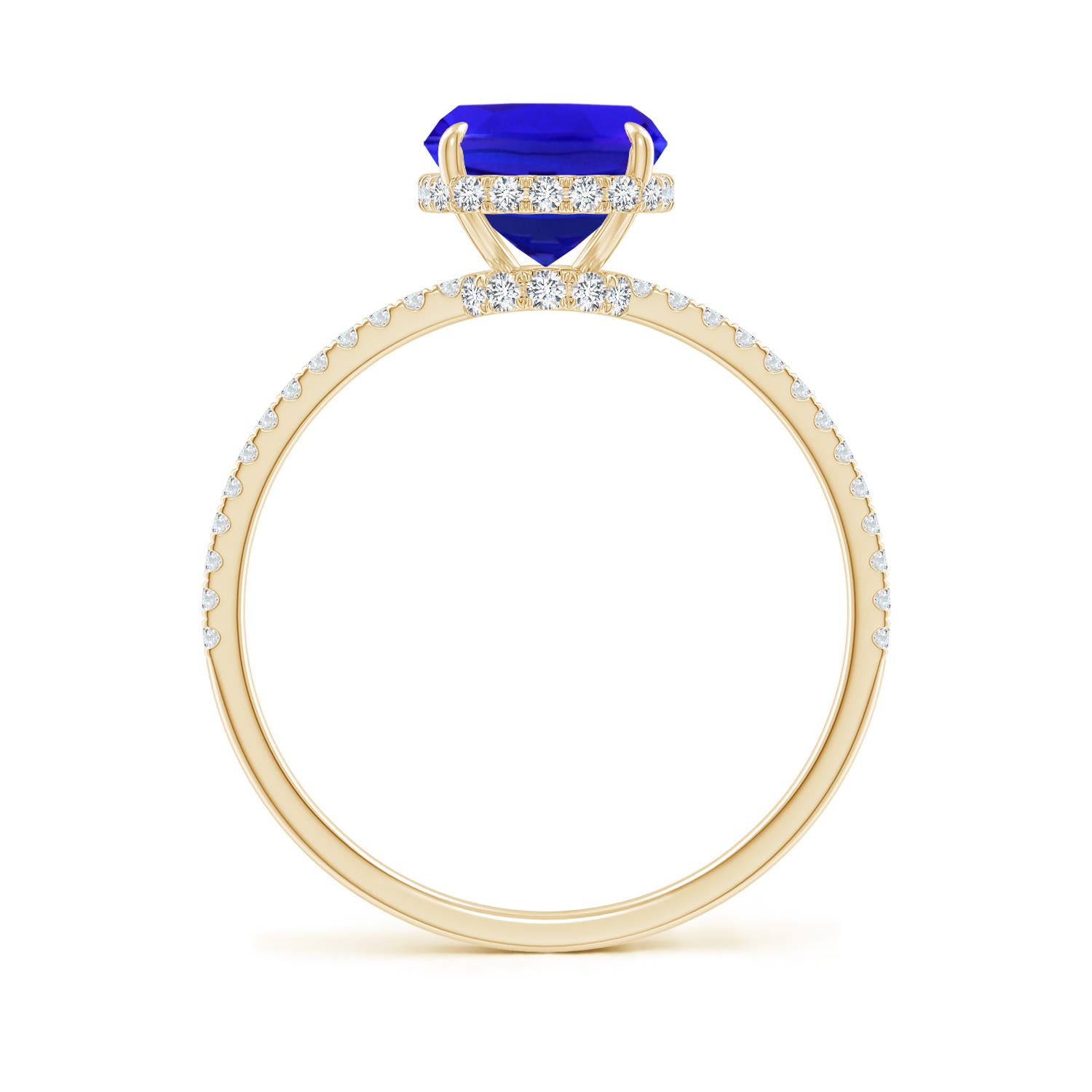 AAA - Tanzanite / 2.8 CT / 14 KT Yellow Gold