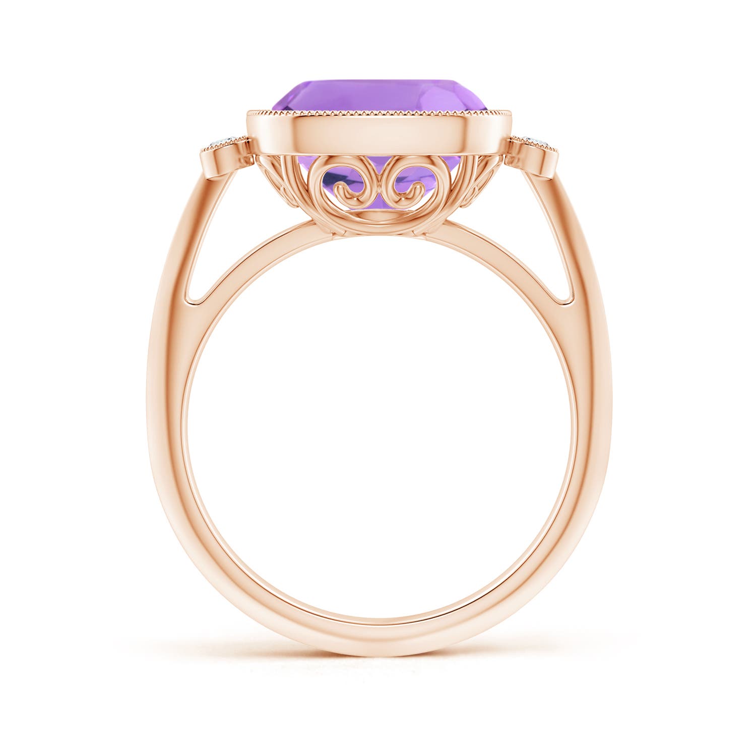 A - Amethyst / 3.71 CT / 14 KT Rose Gold