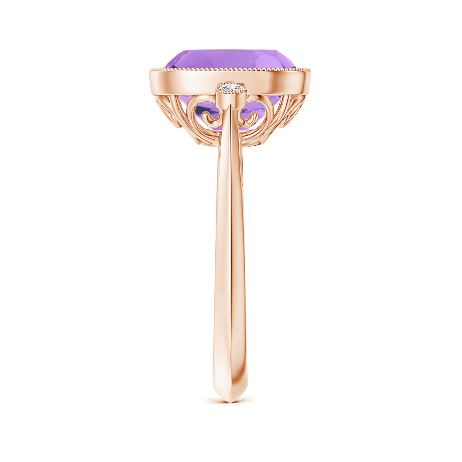 A - Amethyst / 3.71 CT / 14 KT Rose Gold