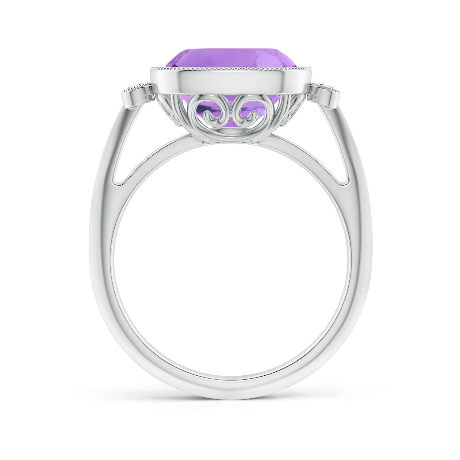 A - Amethyst / 3.71 CT / 14 KT White Gold