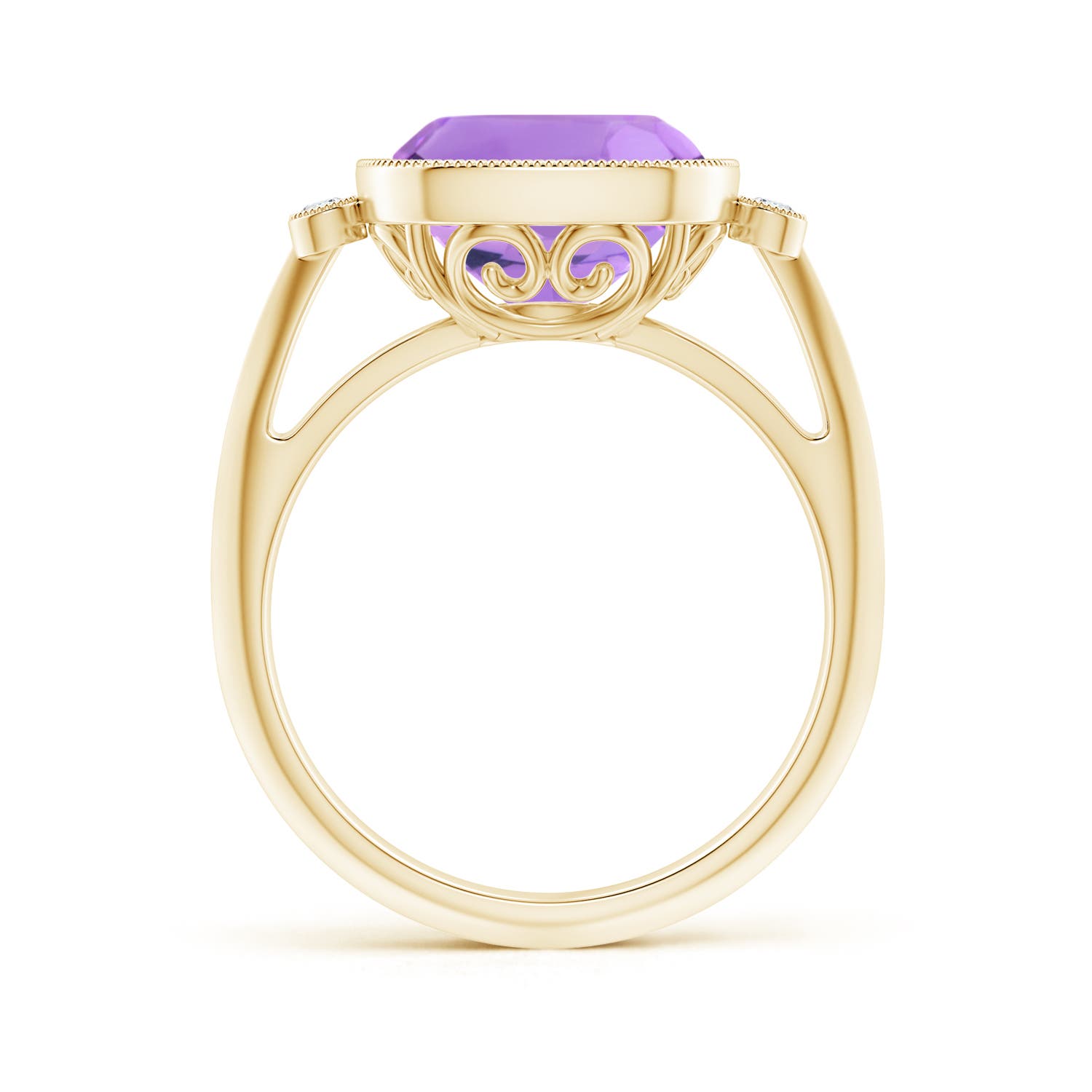 A - Amethyst / 3.71 CT / 14 KT Yellow Gold