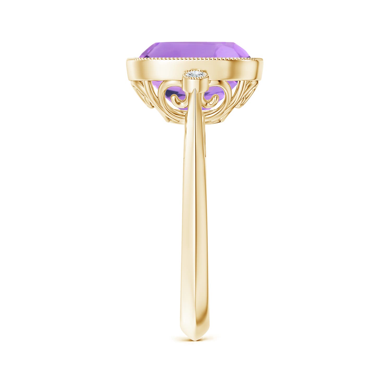 A - Amethyst / 3.71 CT / 14 KT Yellow Gold