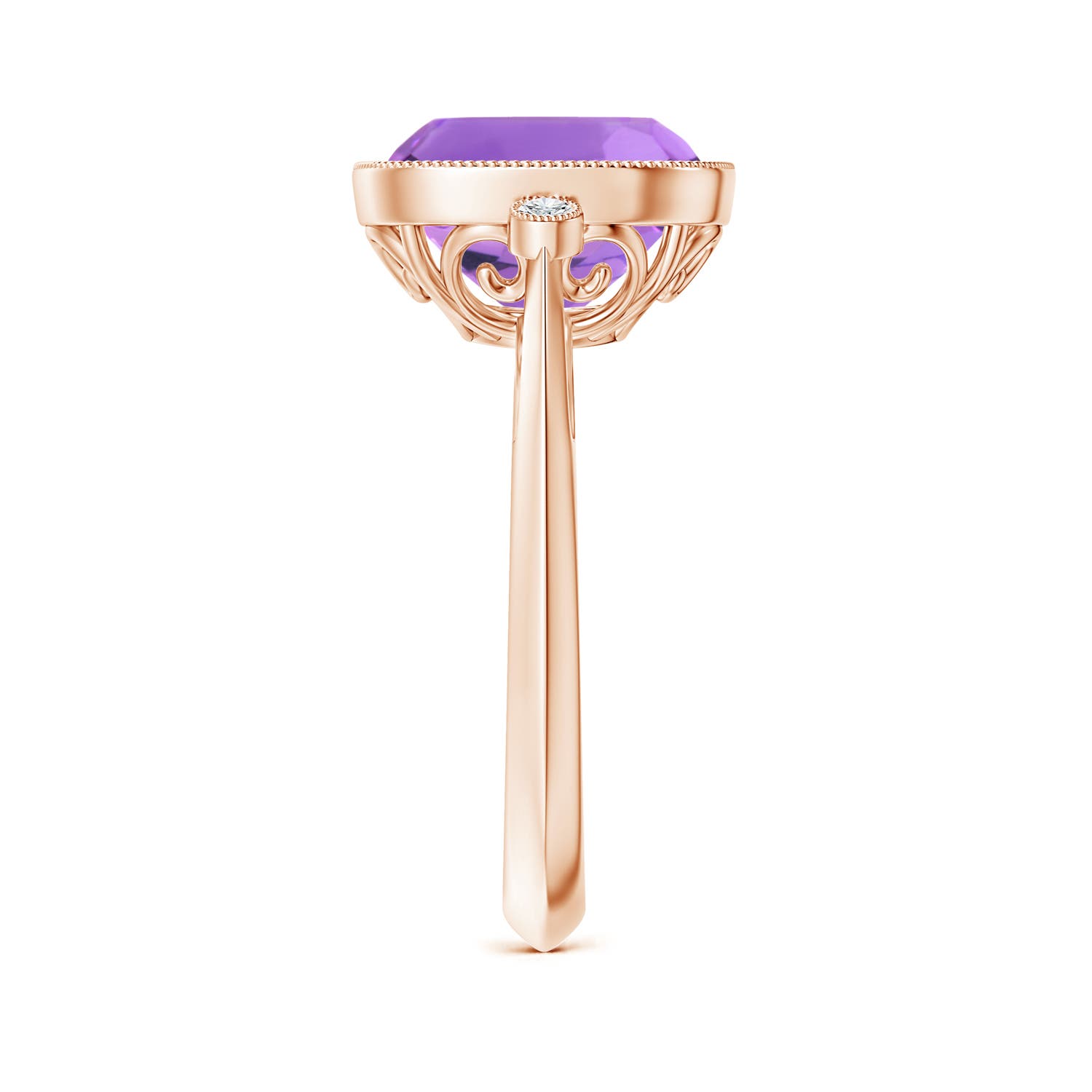 AA - Amethyst / 3.71 CT / 14 KT Rose Gold