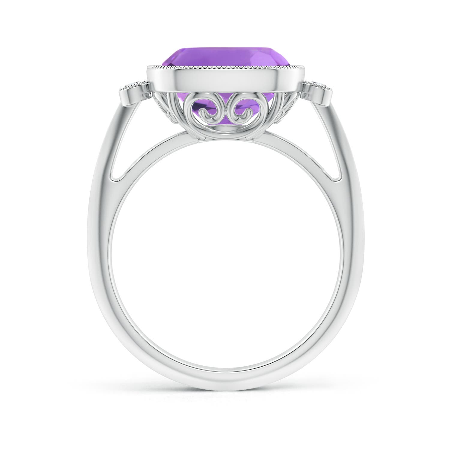 AA - Amethyst / 3.71 CT / 14 KT White Gold