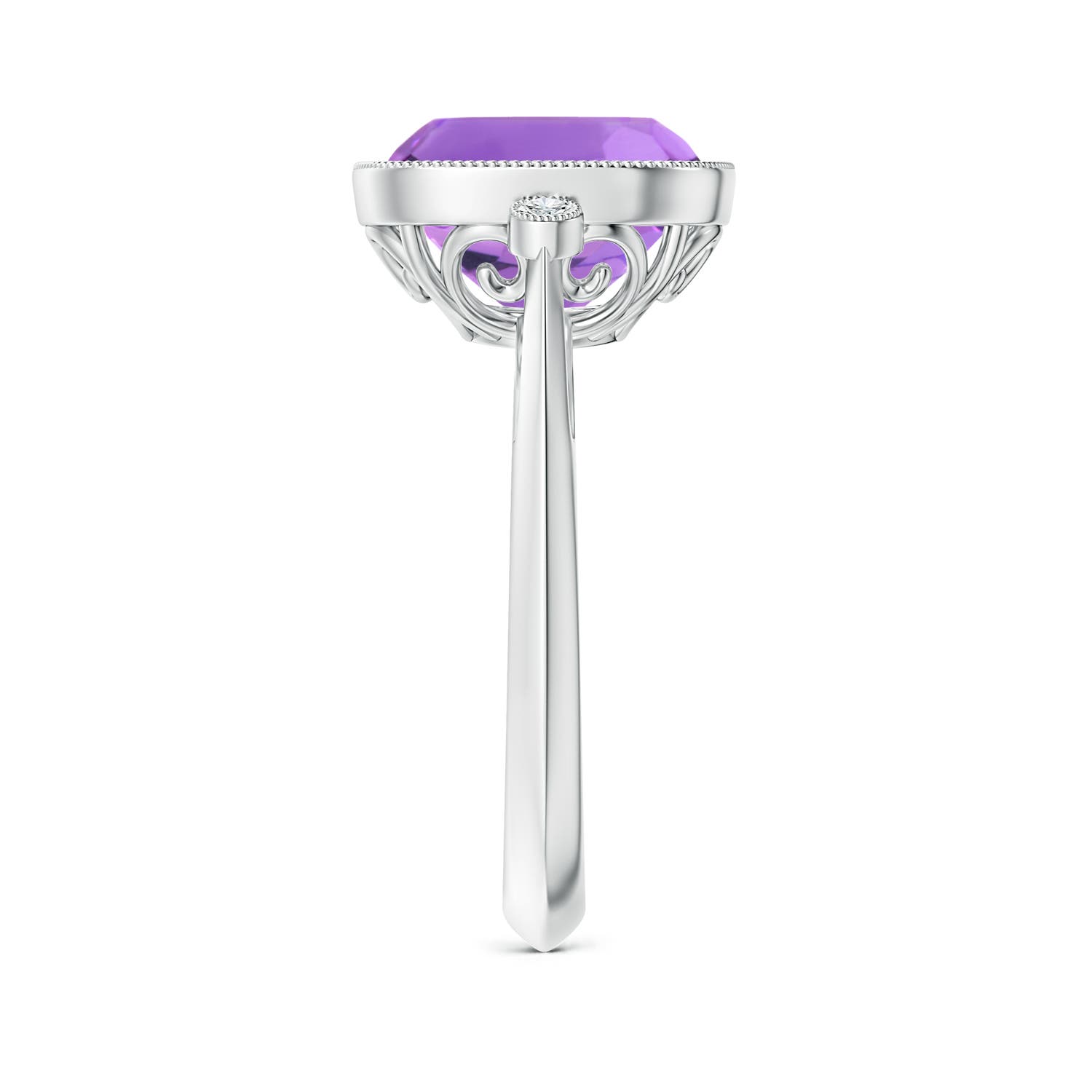 AA - Amethyst / 3.71 CT / 14 KT White Gold