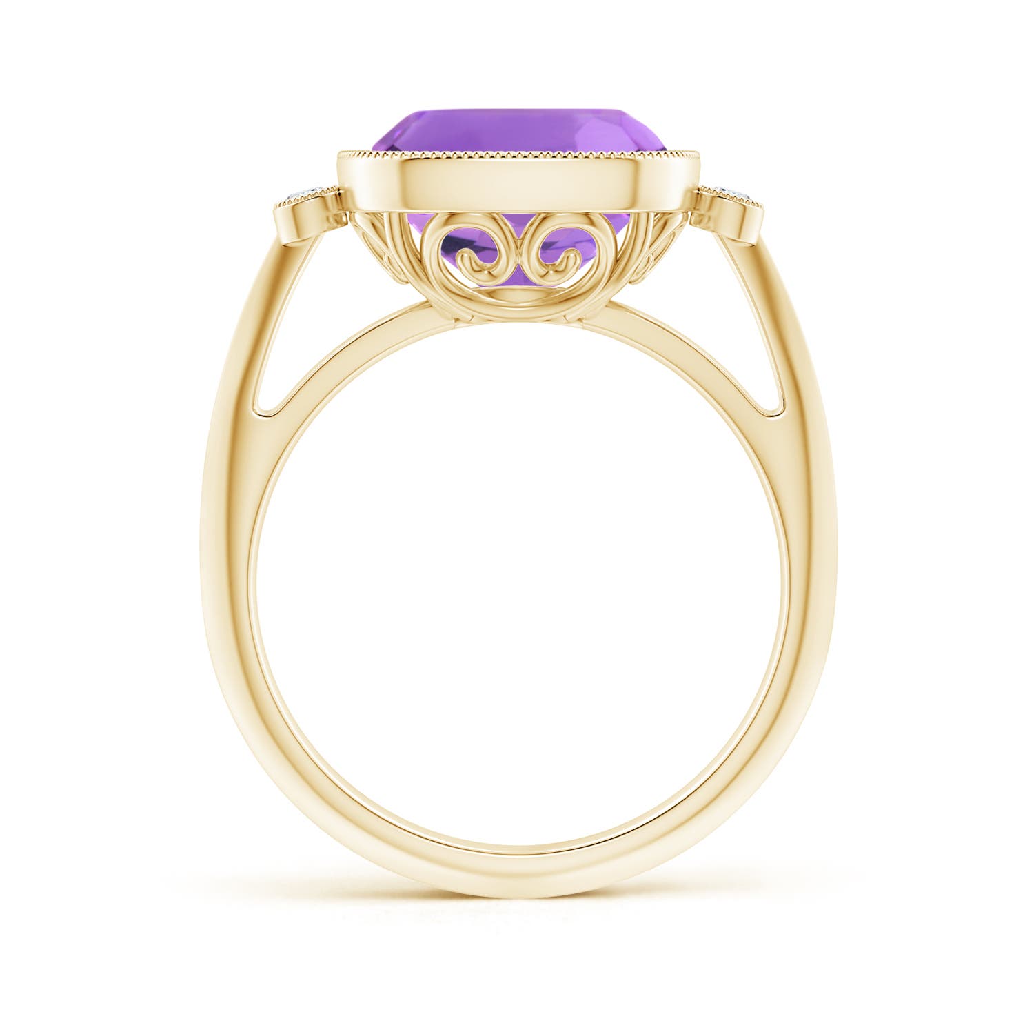 AA - Amethyst / 3.71 CT / 14 KT Yellow Gold