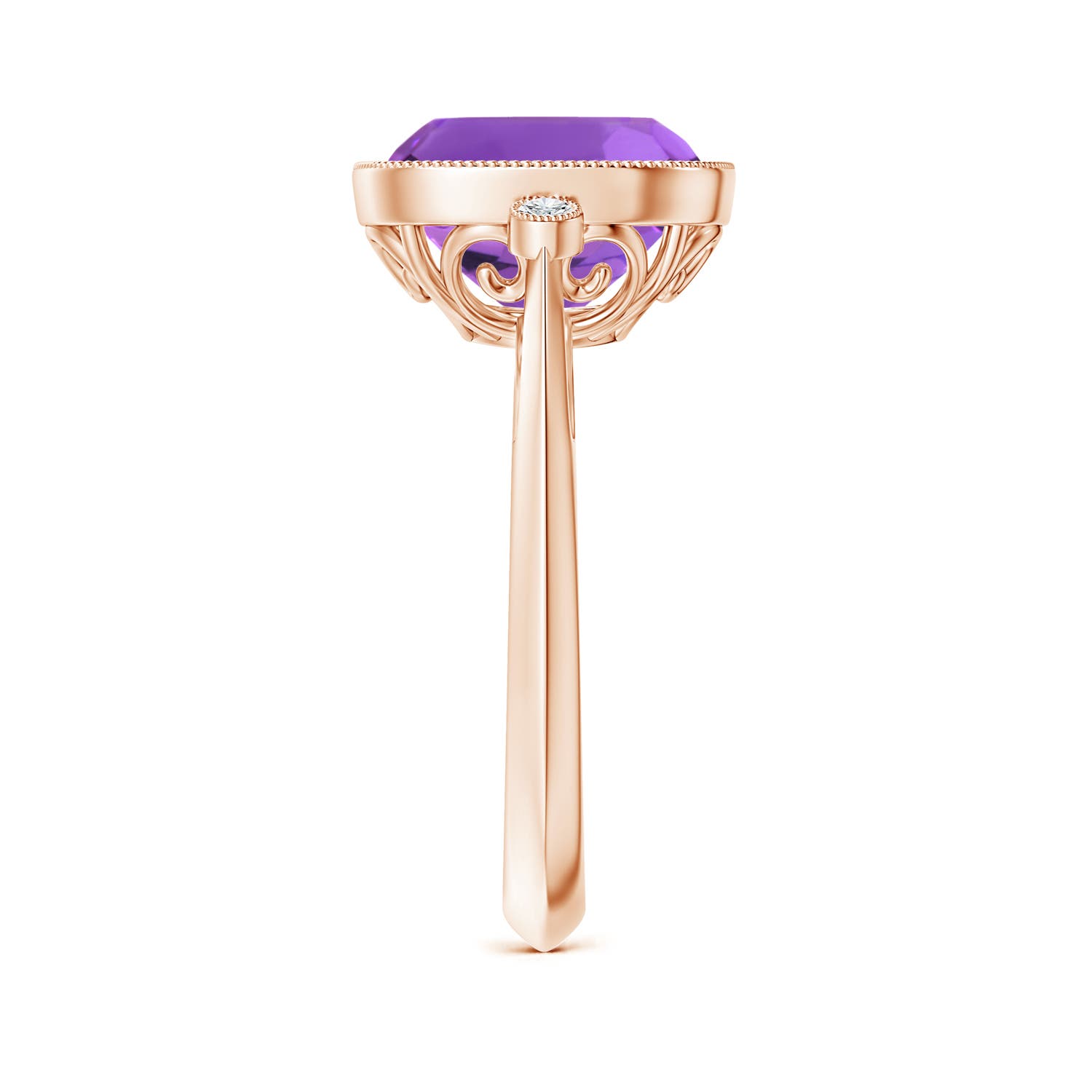 AAA - Amethyst / 3.71 CT / 14 KT Rose Gold