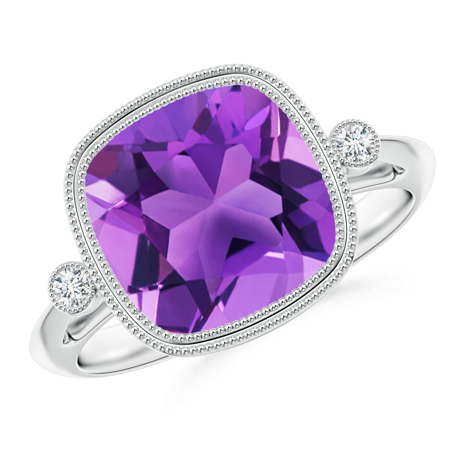 AAA - Amethyst / 3.71 CT / 14 KT White Gold