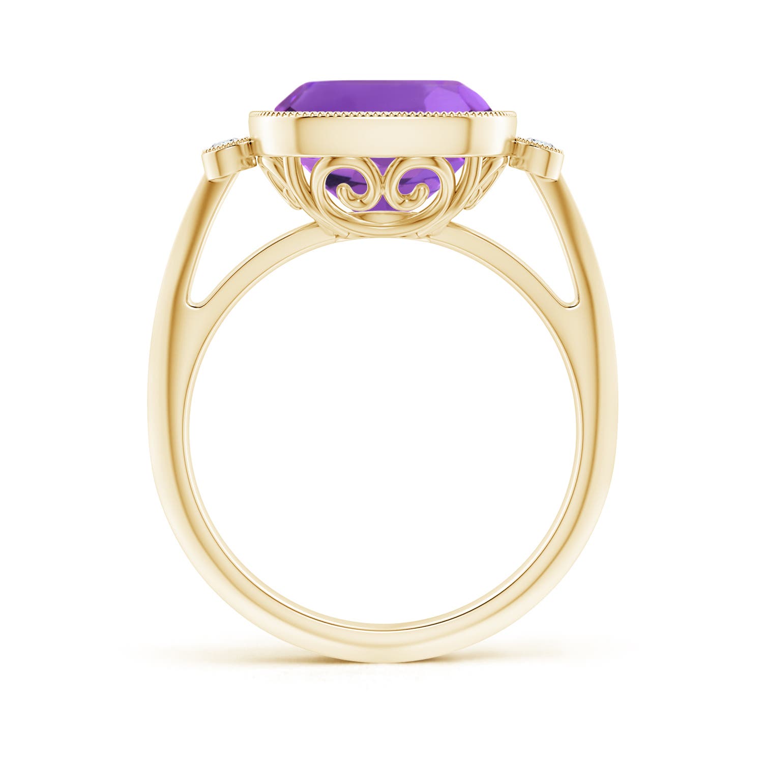 AAA - Amethyst / 3.71 CT / 14 KT Yellow Gold