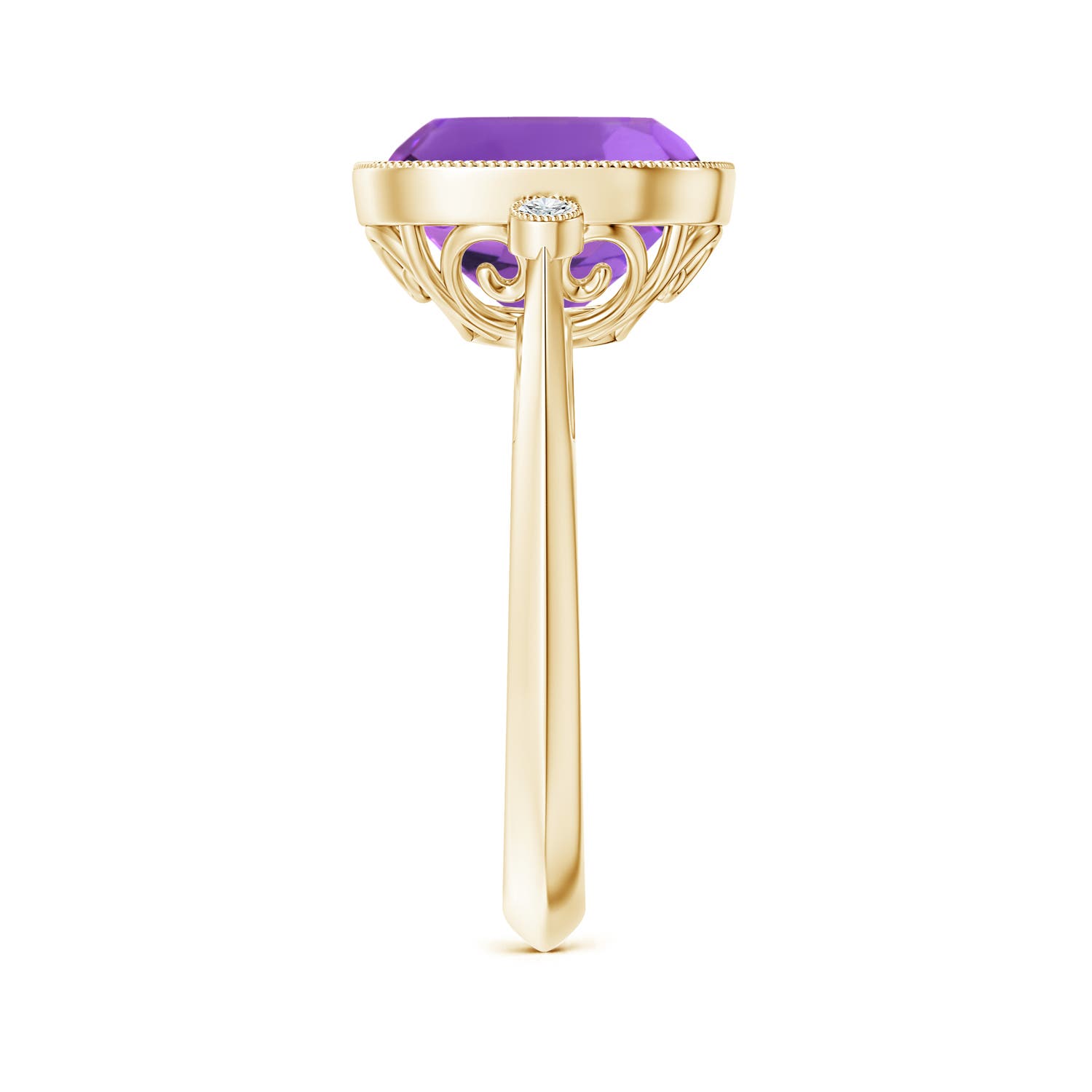 AAA - Amethyst / 3.71 CT / 14 KT Yellow Gold