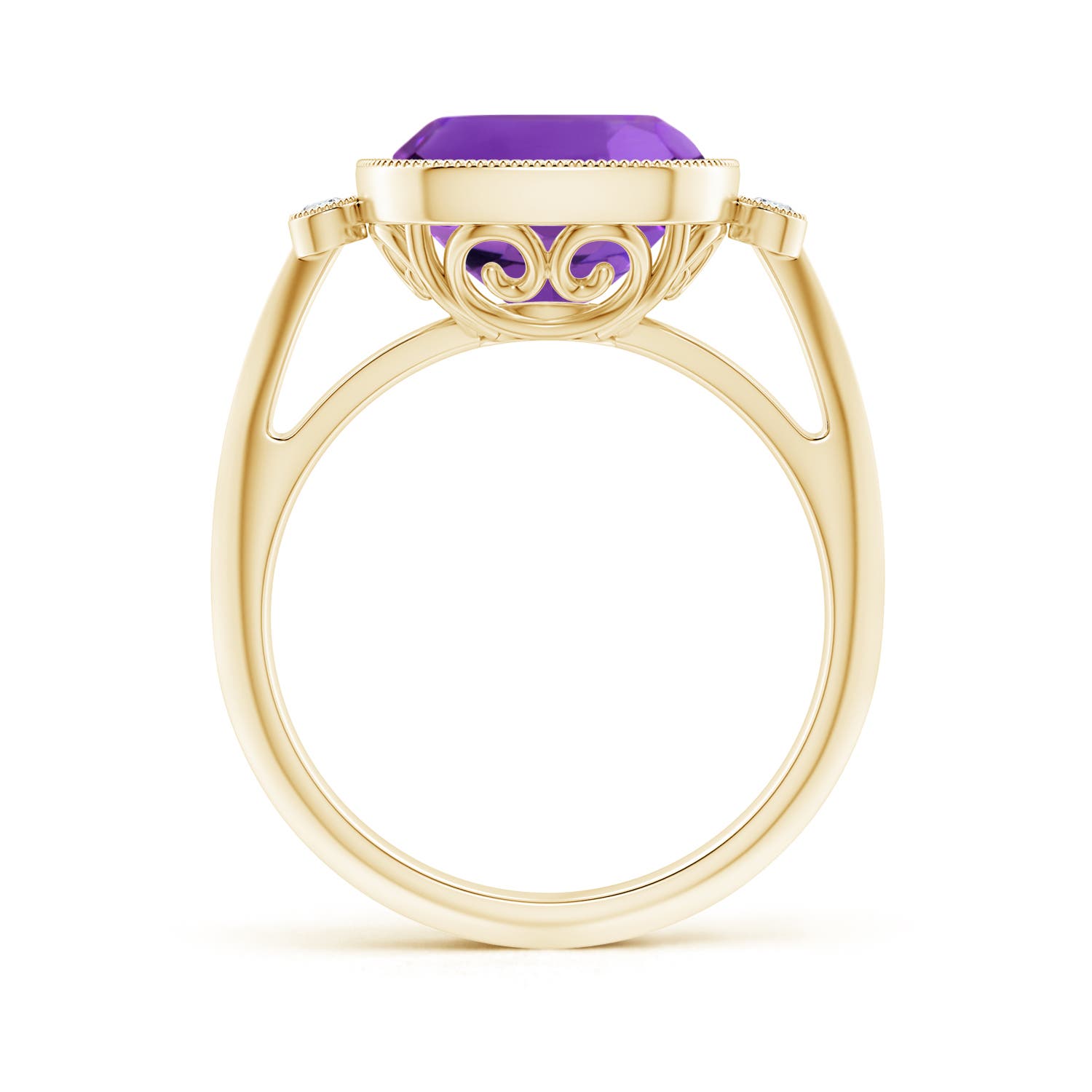 AAAA - Amethyst / 3.71 CT / 14 KT Yellow Gold