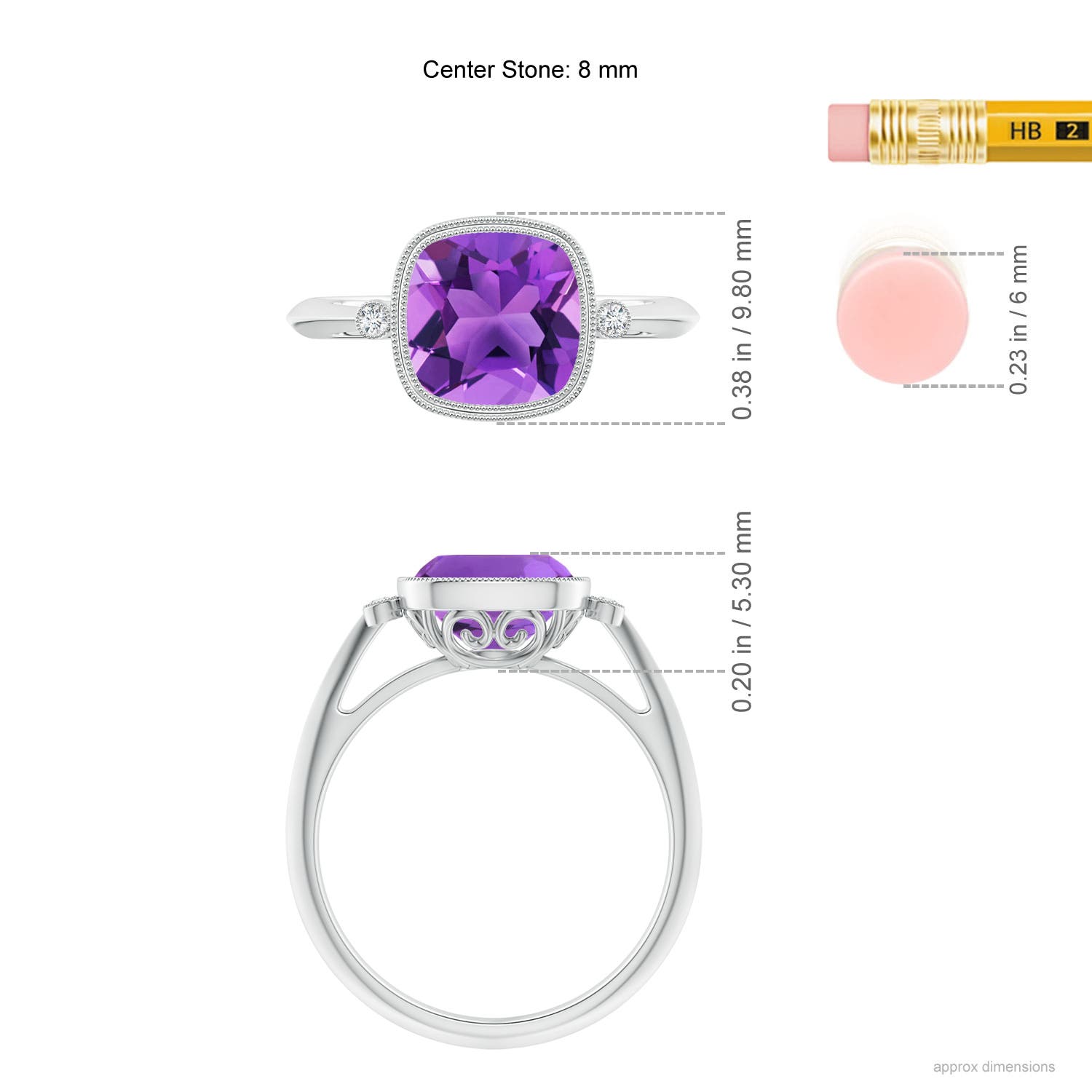 AAA - Amethyst / 2.24 CT / 14 KT White Gold