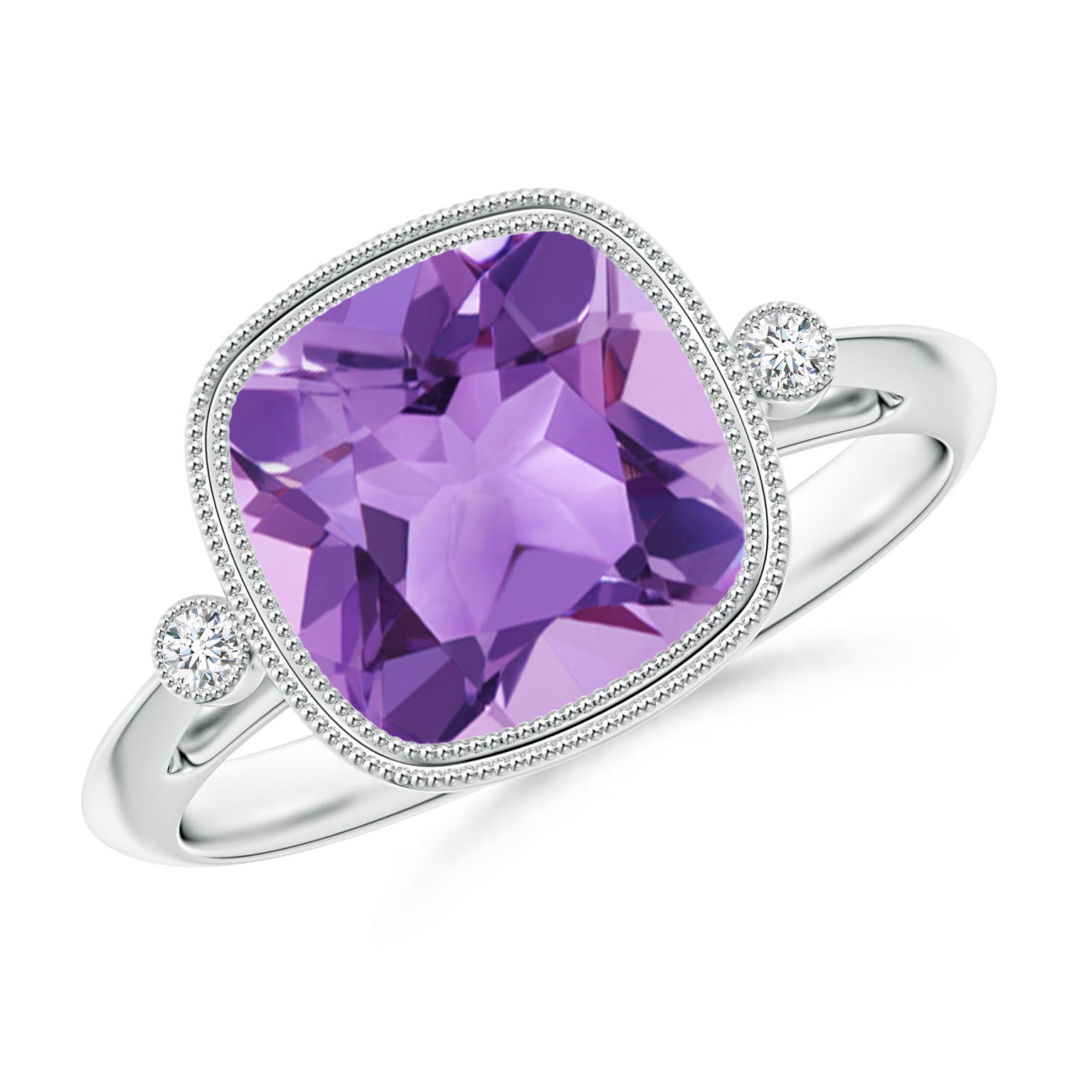 A - Amethyst / 3.14 CT / 14 KT White Gold