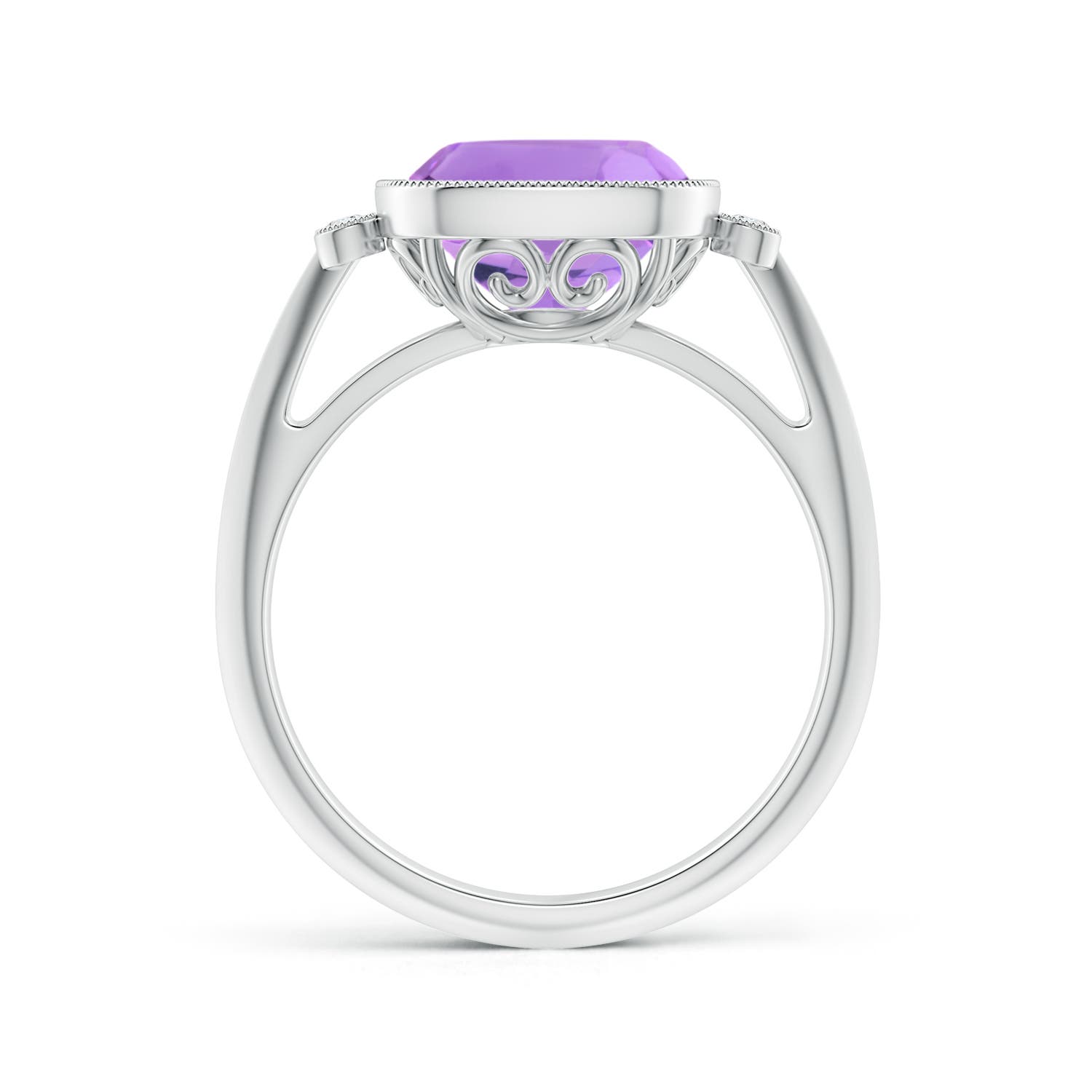 A - Amethyst / 3.14 CT / 14 KT White Gold