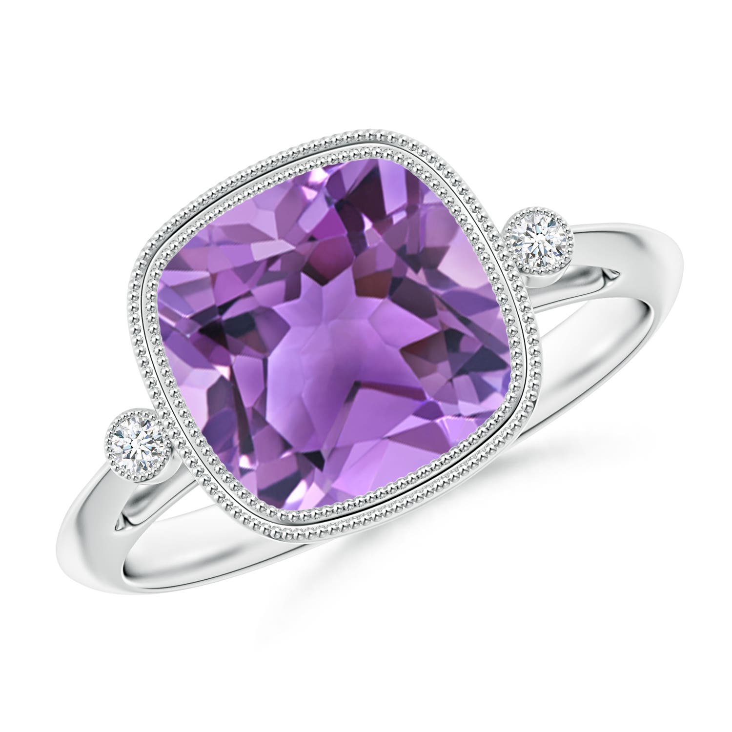 AA - Amethyst / 3.14 CT / 14 KT White Gold