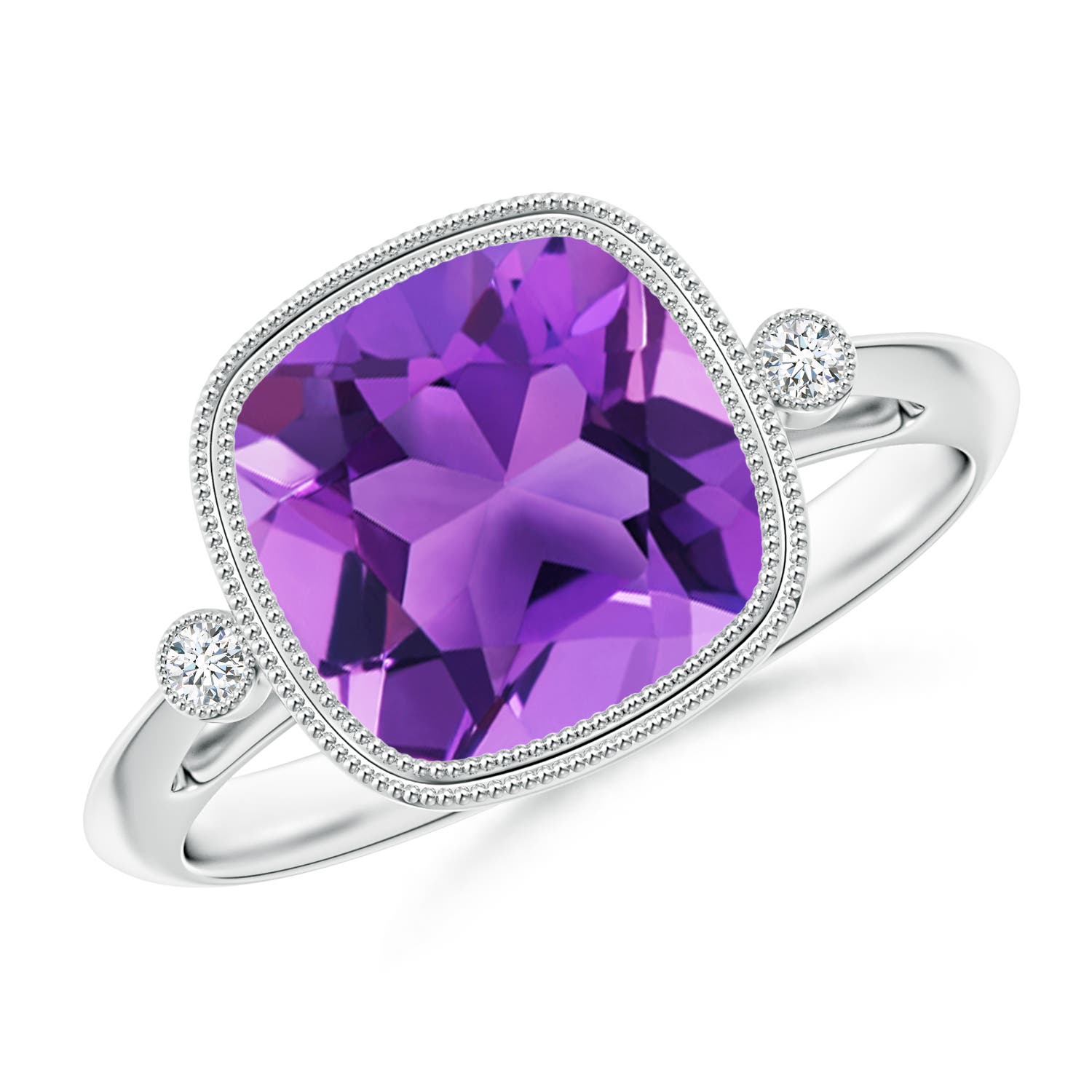 AAA - Amethyst / 3.14 CT / 14 KT White Gold