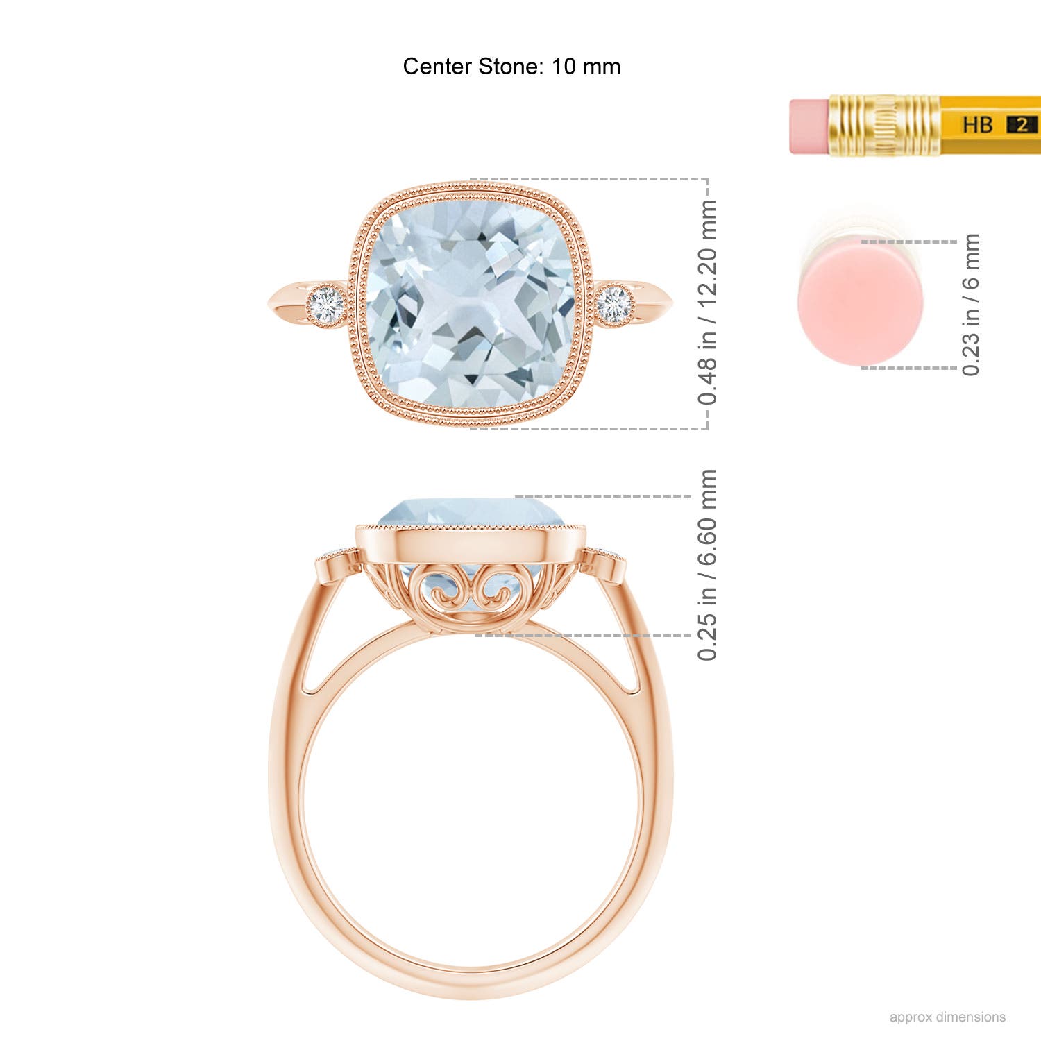 A - Aquamarine / 3.56 CT / 14 KT Rose Gold