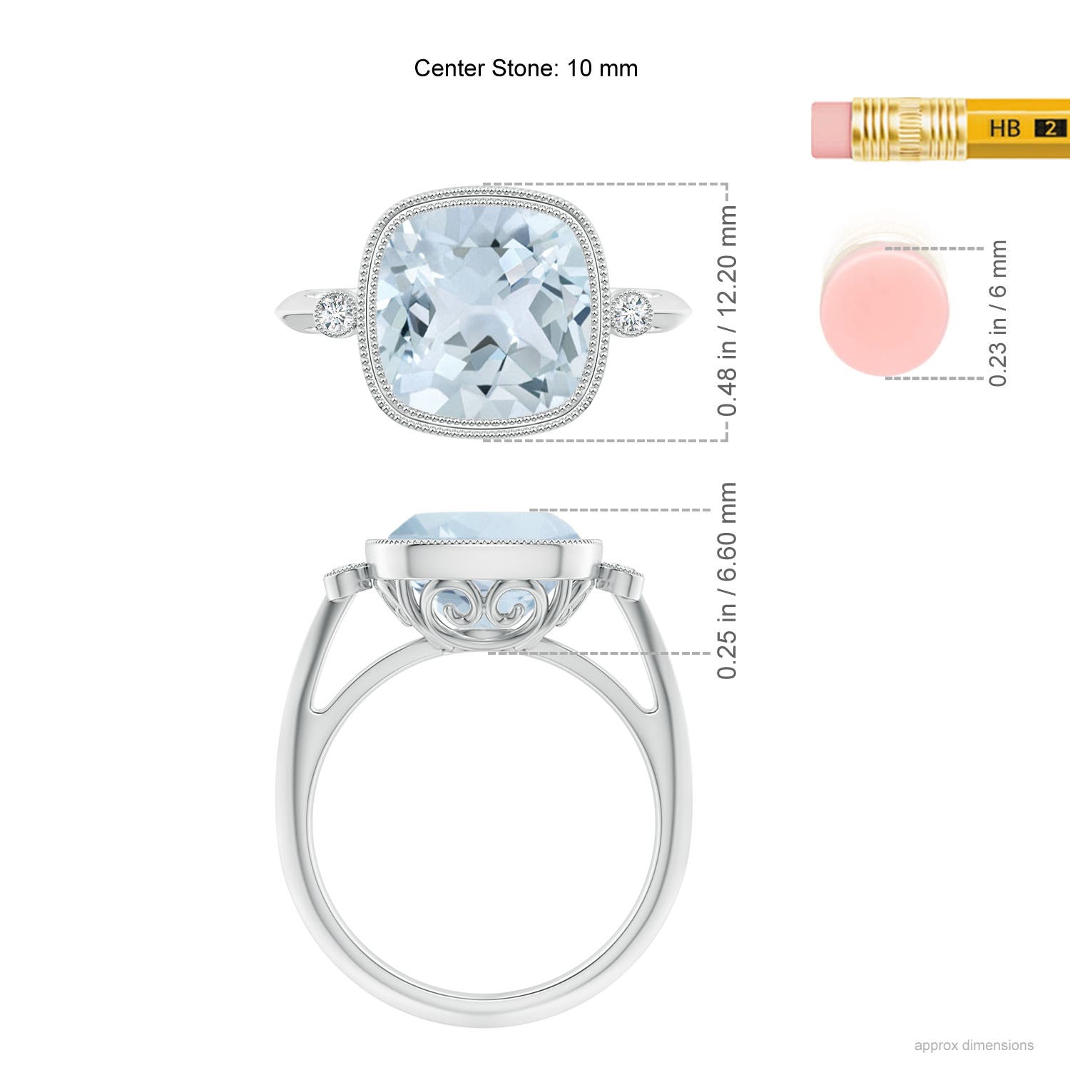 A - Aquamarine / 3.56 CT / 14 KT White Gold