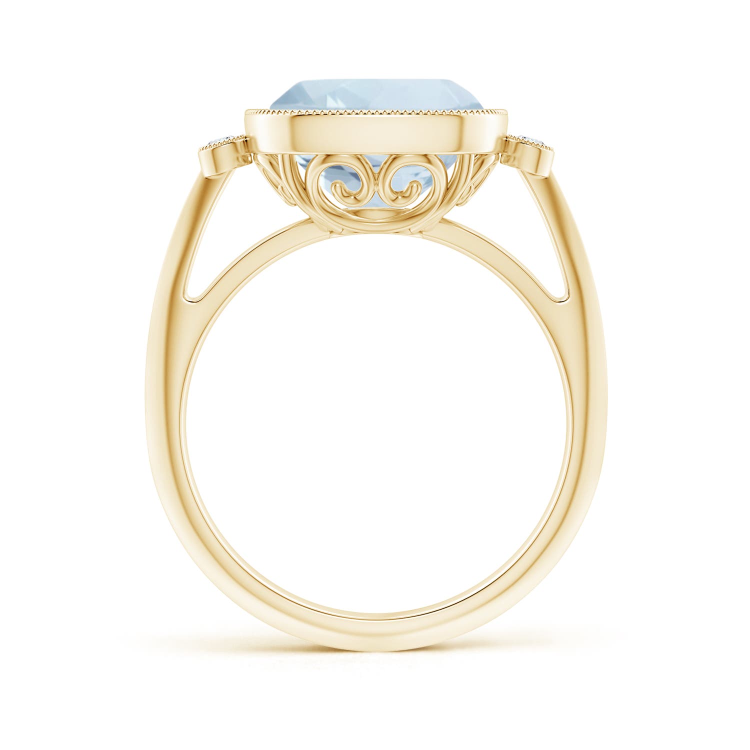 A - Aquamarine / 3.56 CT / 14 KT Yellow Gold